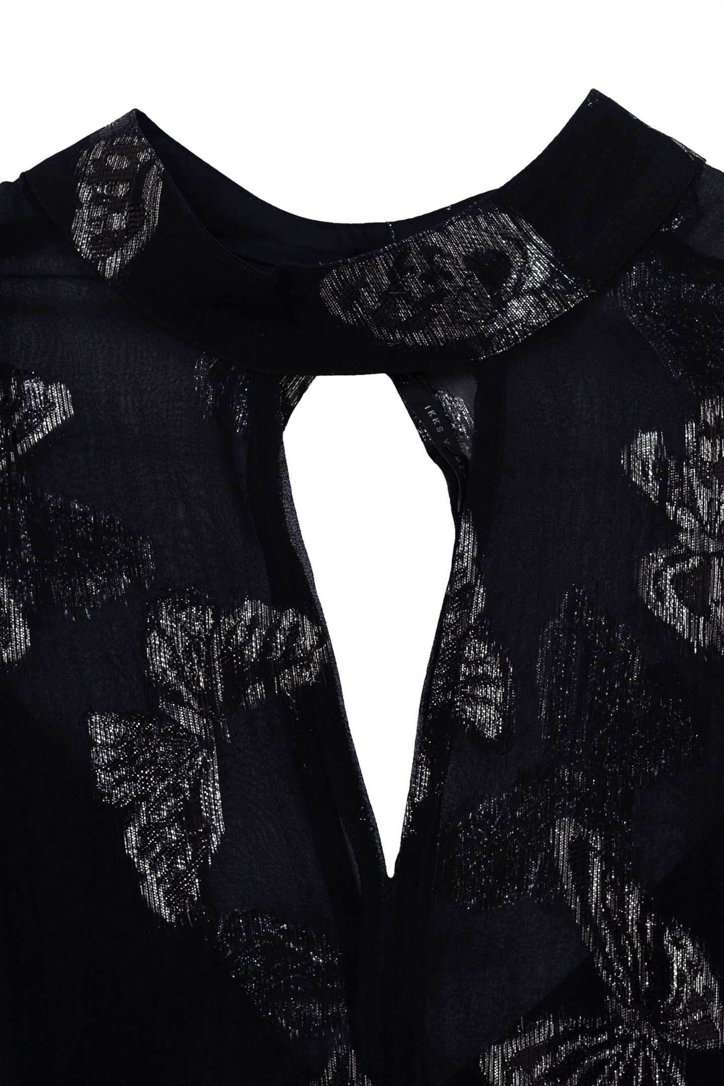 BLACK JACQUARD BUTTERFLY BLOUSE 2