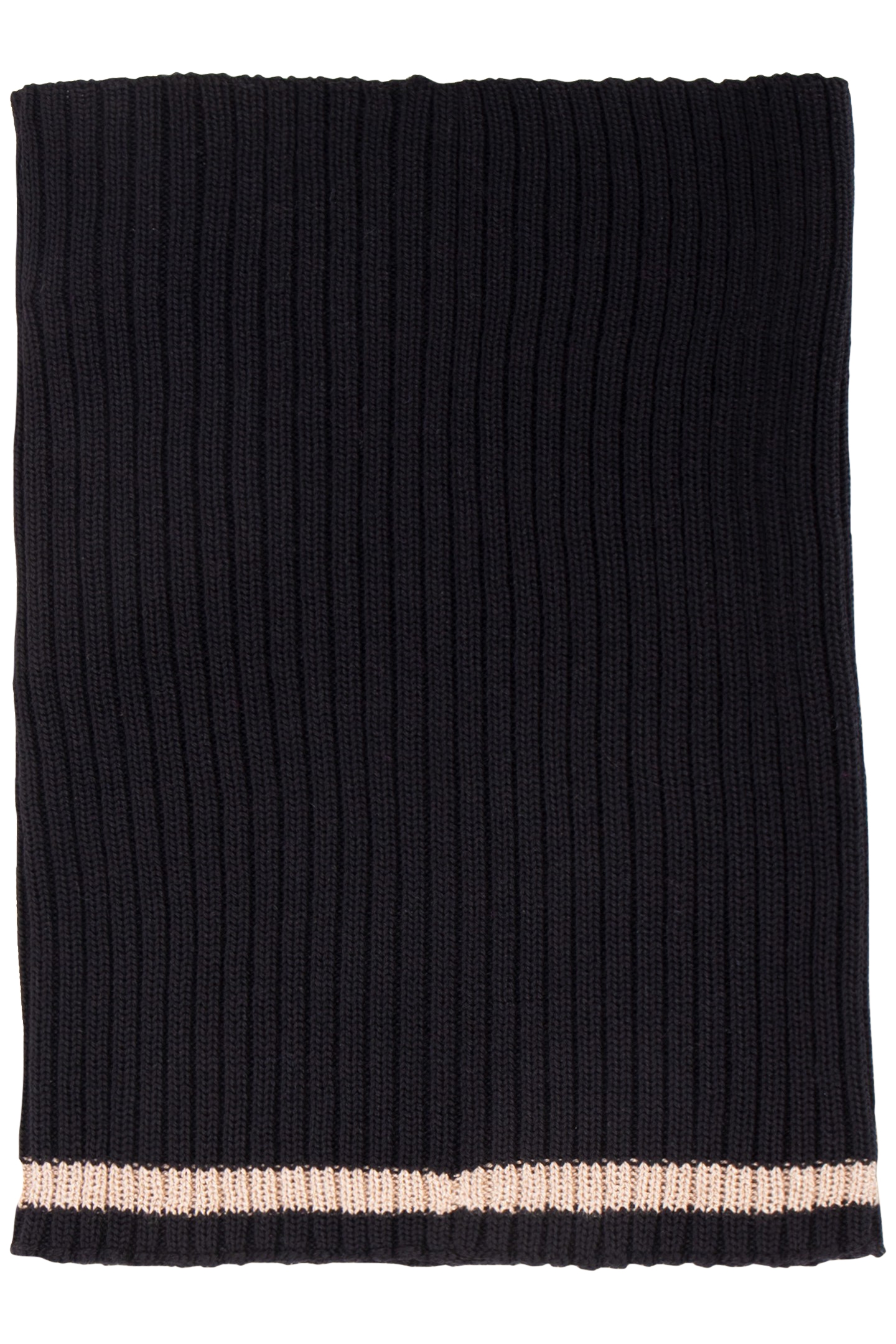 LAFRANÇAISE BLACK RIBBED KNIT SNOOD 4