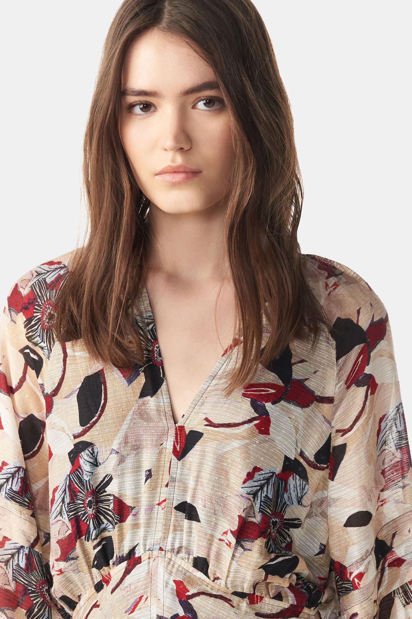 DARSA DRESS BEIGE MULTICO 5