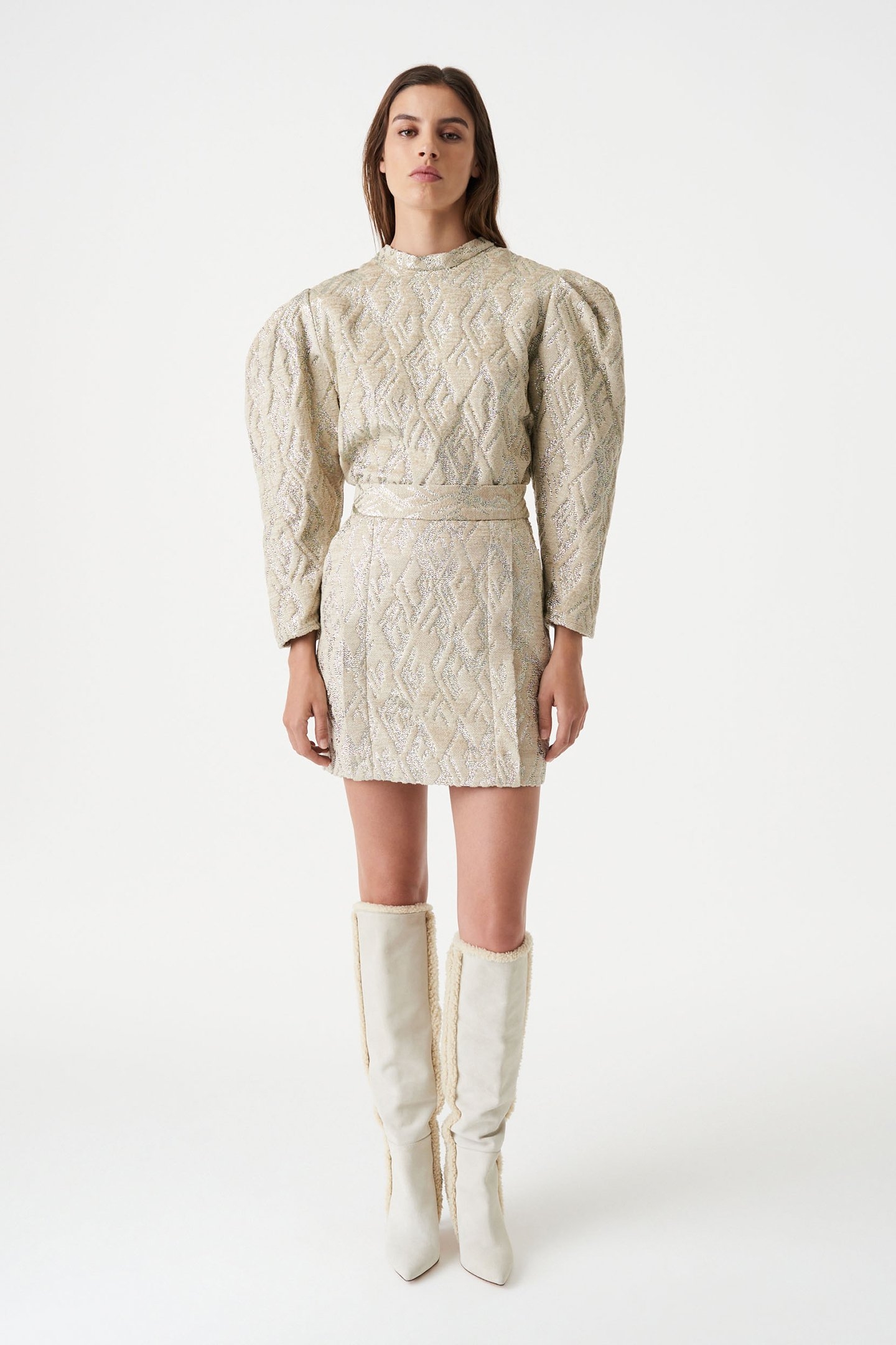 YAMAS SKIRT ECRU/GREY 3