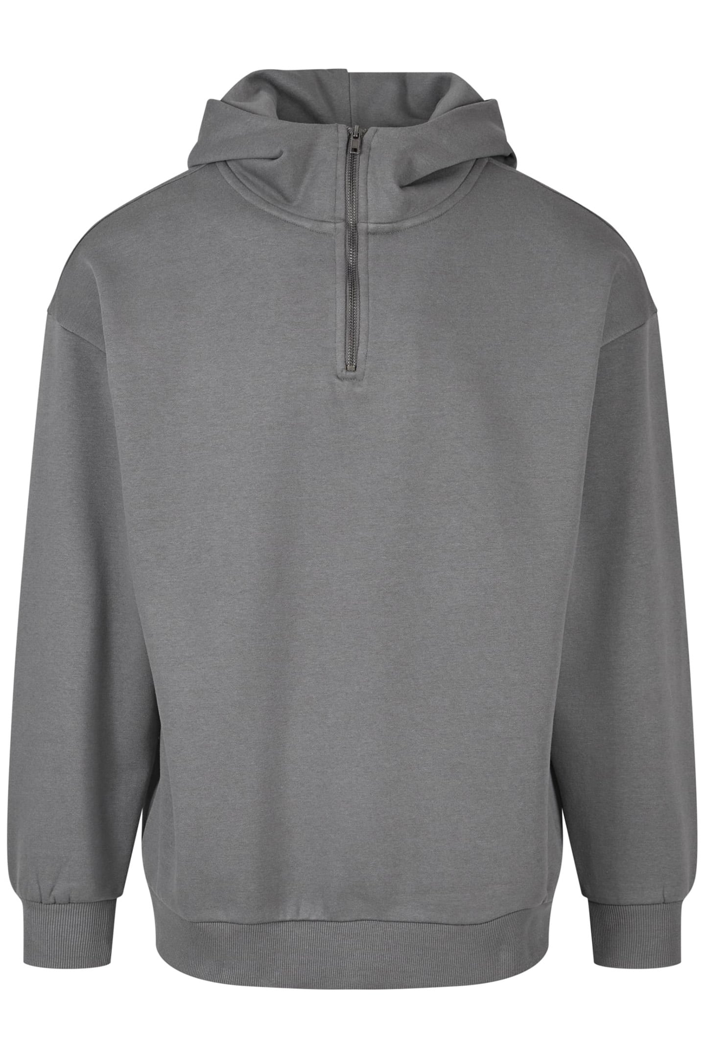 ZIPPED HIGH NECK HOODY DARK SHADOW 1
