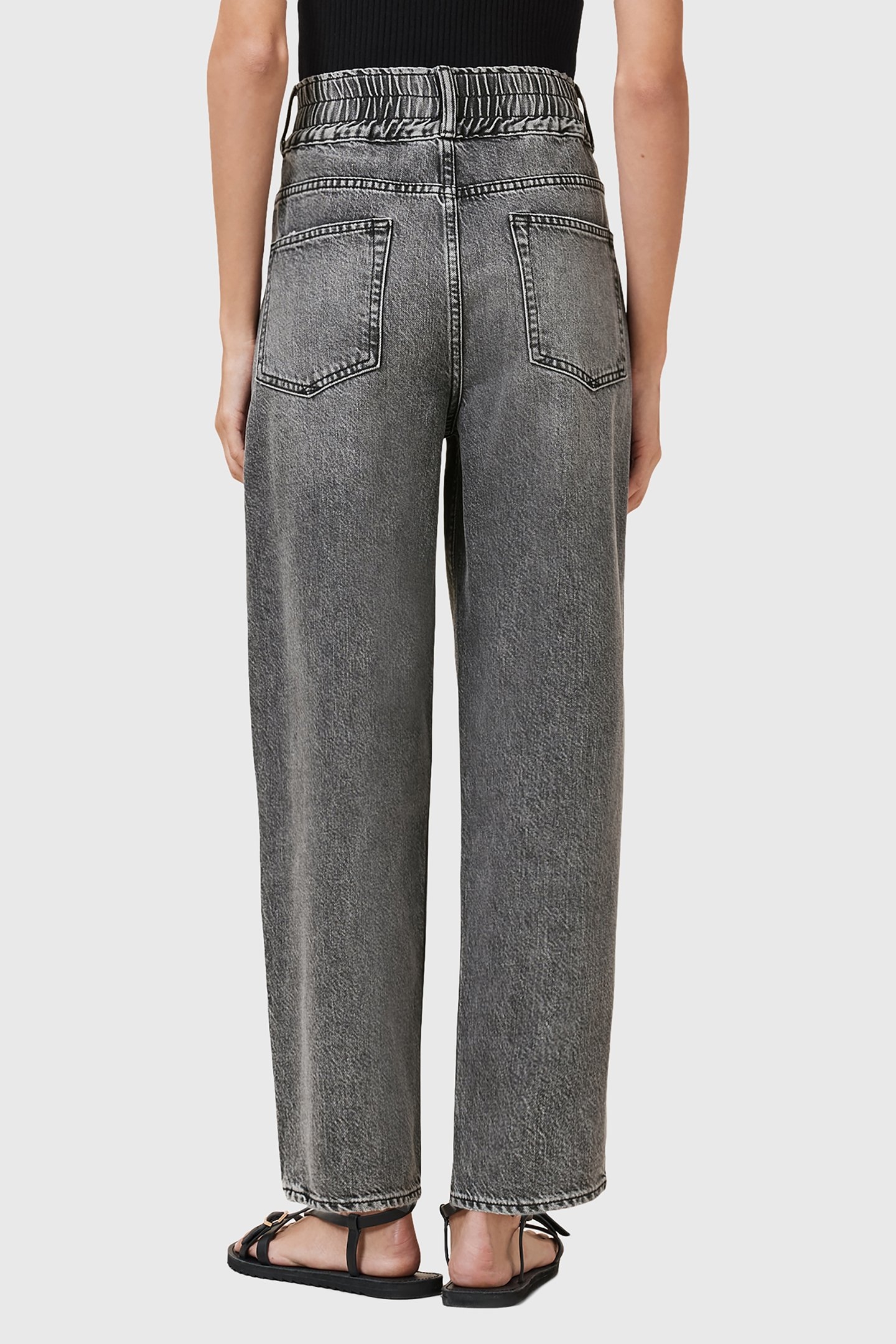 DAISY TAPERED JEAN WASHED GREY 2