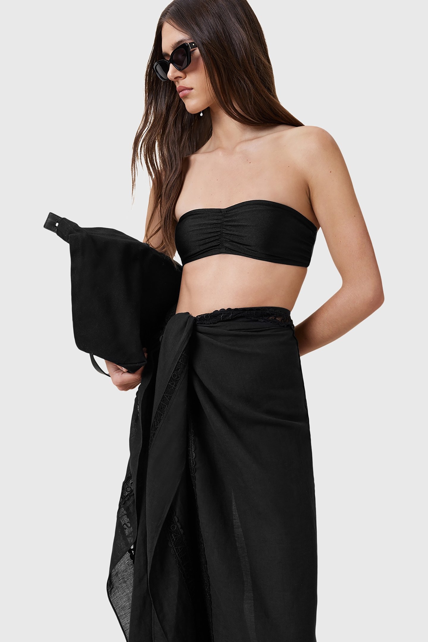 COURT BIKINI TOP BLACK SHIMMER 5