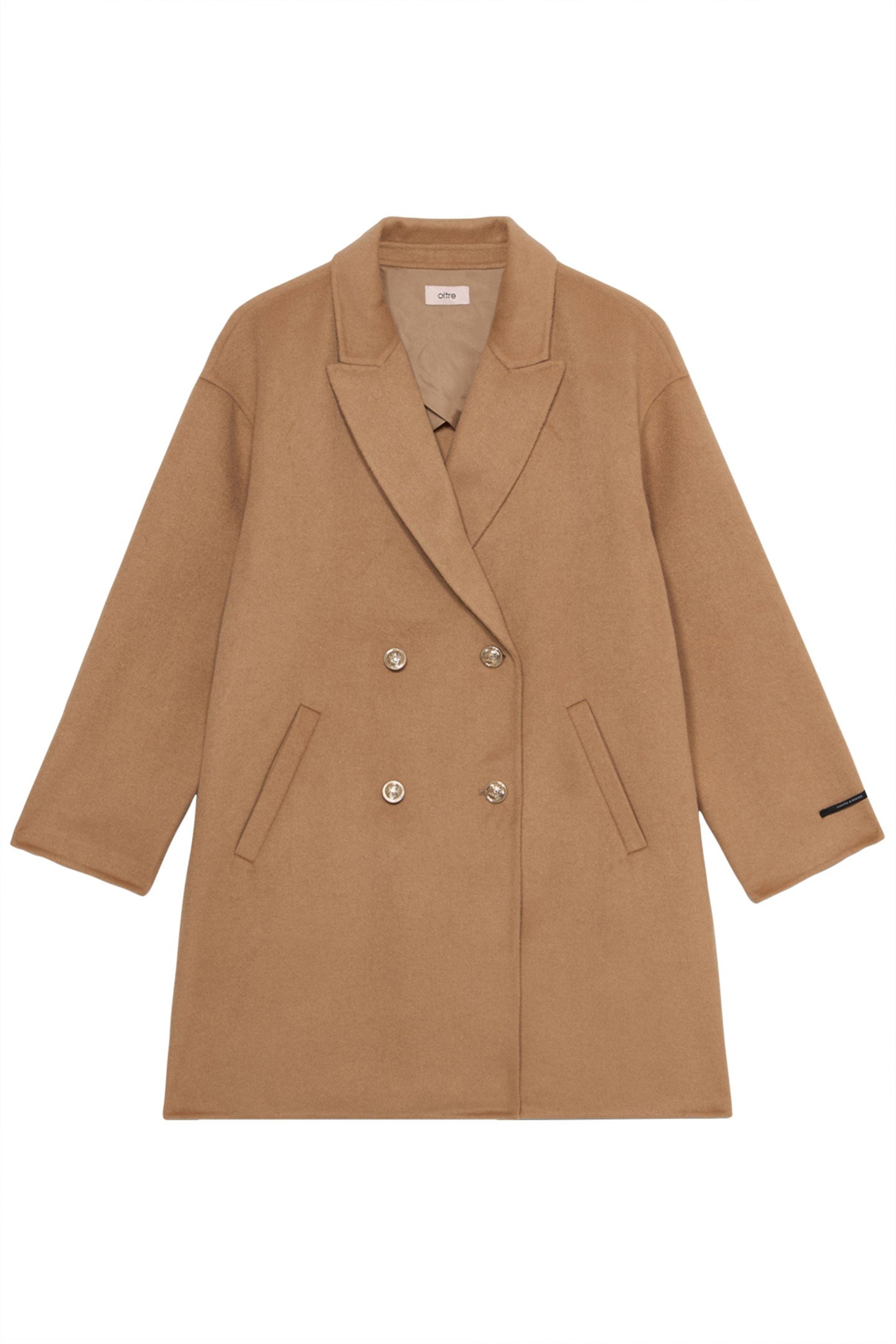 WOOL BLEND DOUBLE-BREASTED COAT BEIGE 3