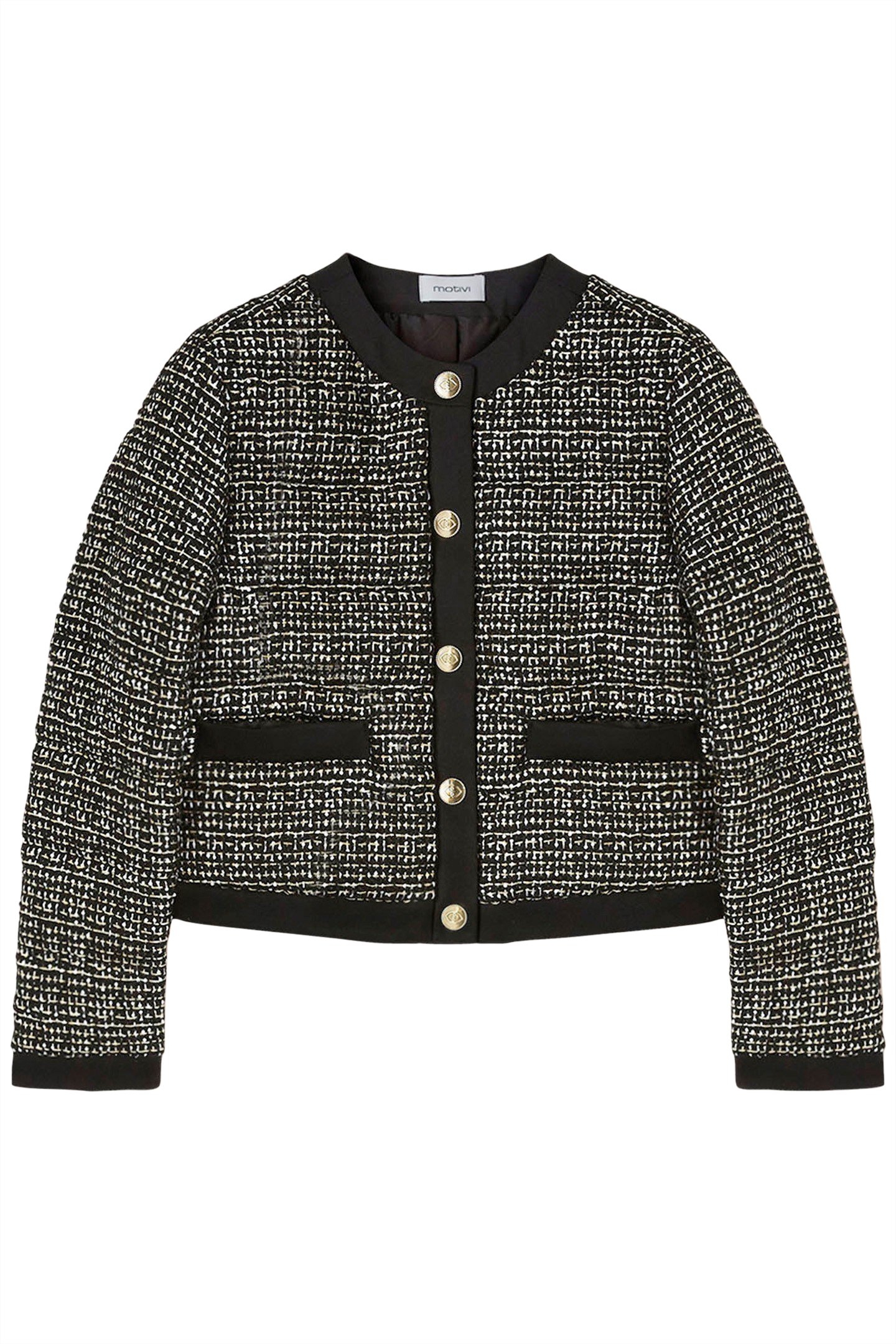 TWEED DOWN JACKET BLACK 4