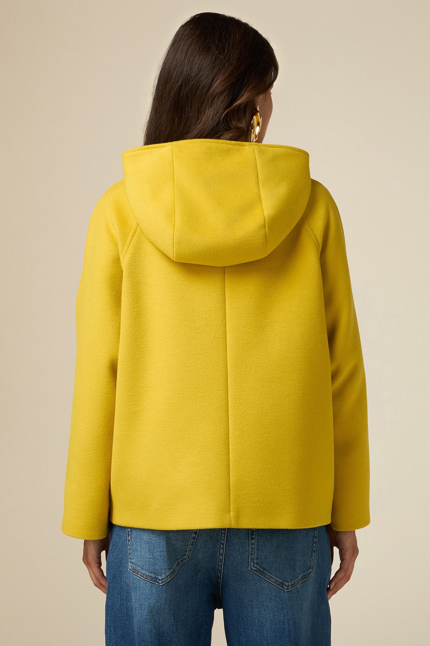 SHORT COAT WITH HOOD YELLOW 2
