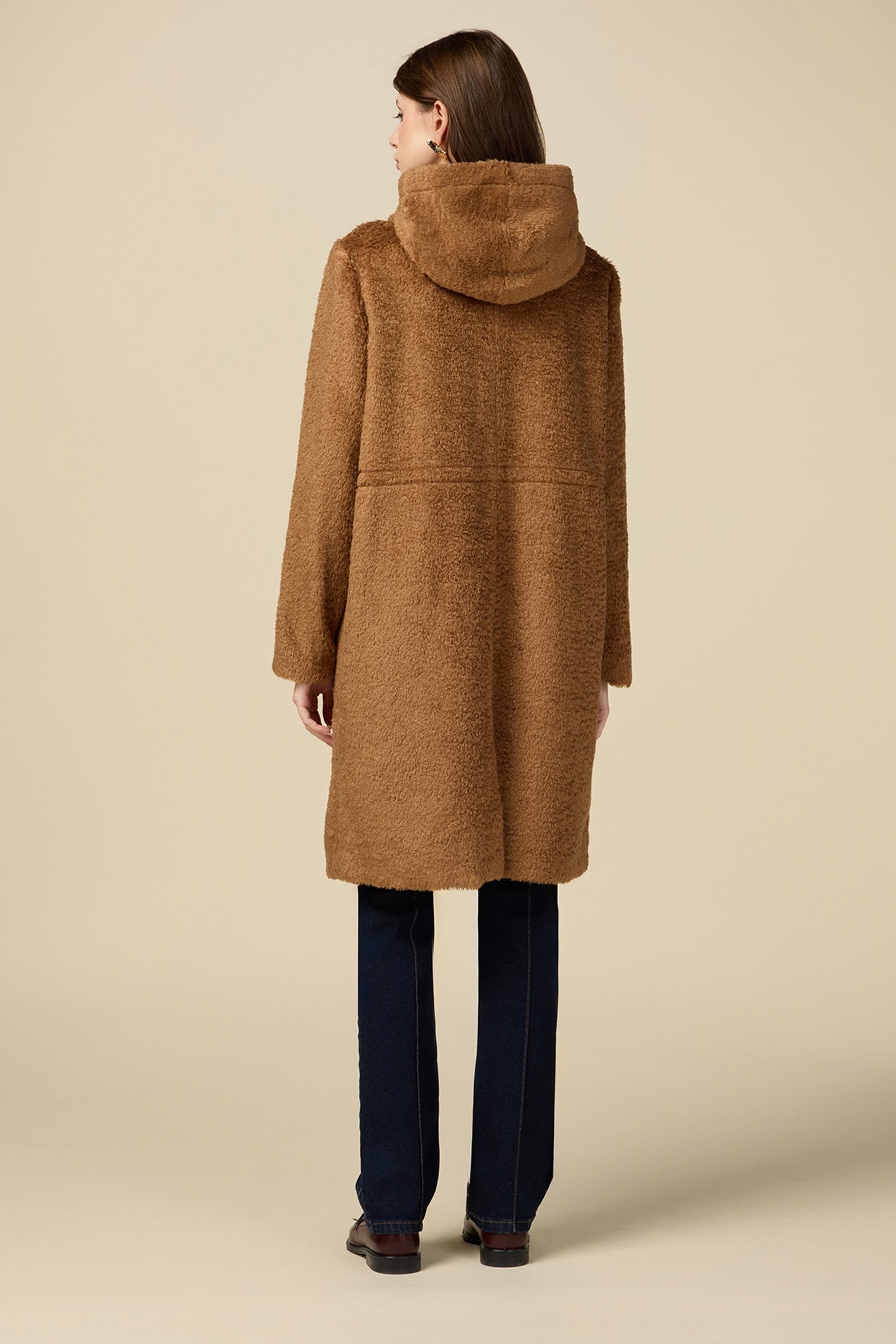 HOODED TEDDY PARKA BROWN 2