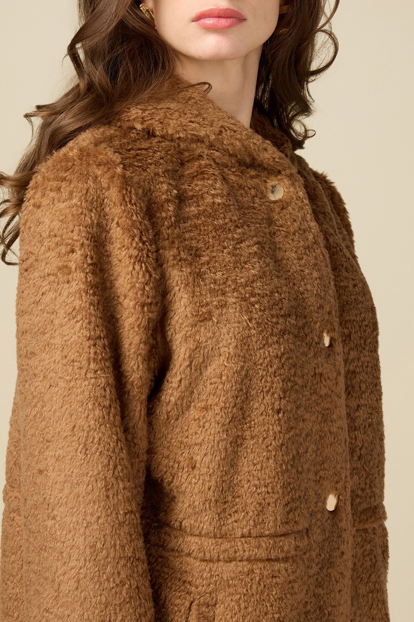 HOODED TEDDY PARKA BROWN 5