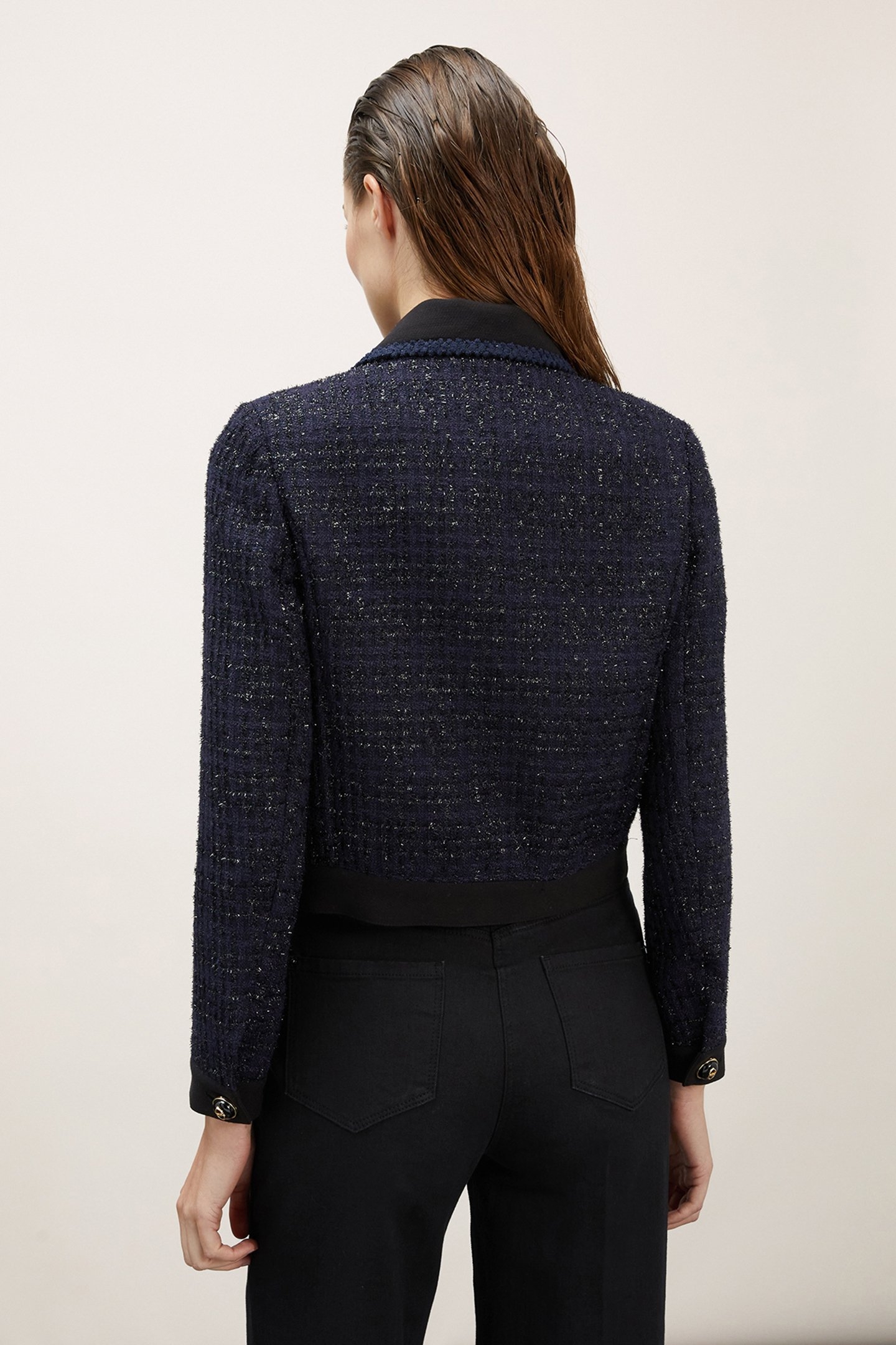 TWEED JACKET WITH COLLAR BLUE 2