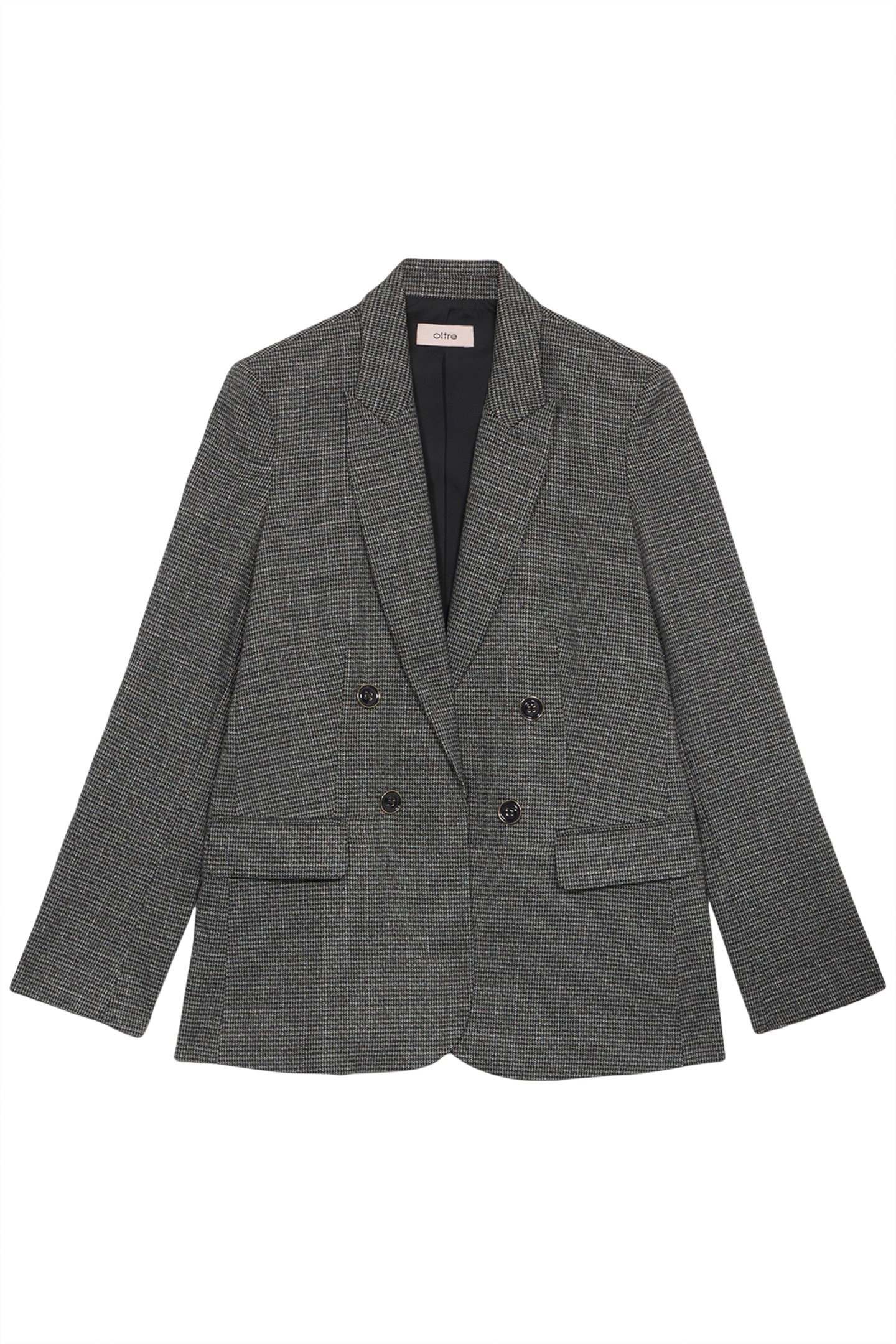 MICRO HOUNDSTOOTH BLAZER GREY 3