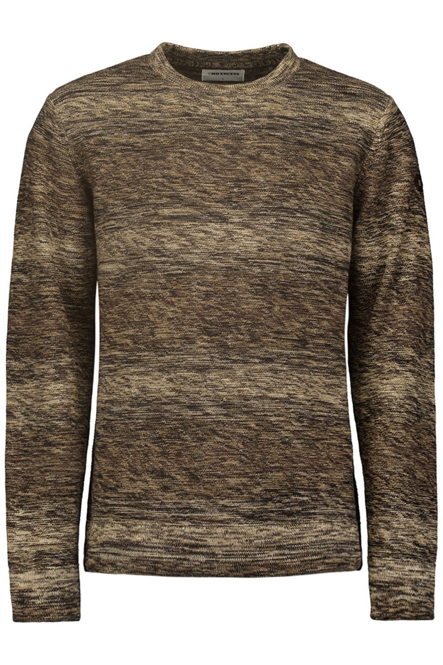 PULLOVER CREWNECK CABLE JACQUARD DEGRADE COLOURS AUBERGINE 1