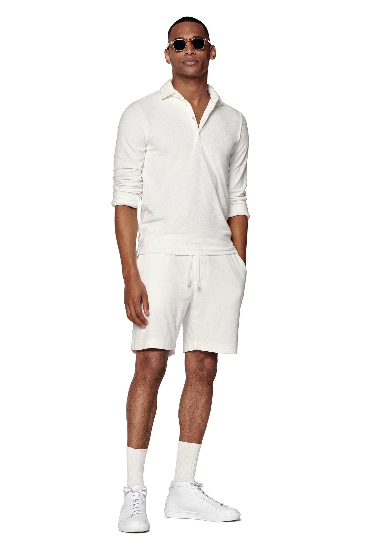 LEISURE SHORT TERRY WHITE WHITE 2