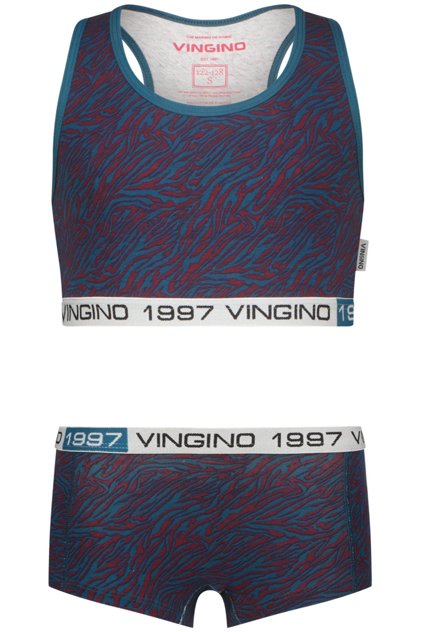 GIRLS G-WO25-8 ZEBRA RACER SET 2 PACK UNDERWEAR & SLEEPWEAR 1