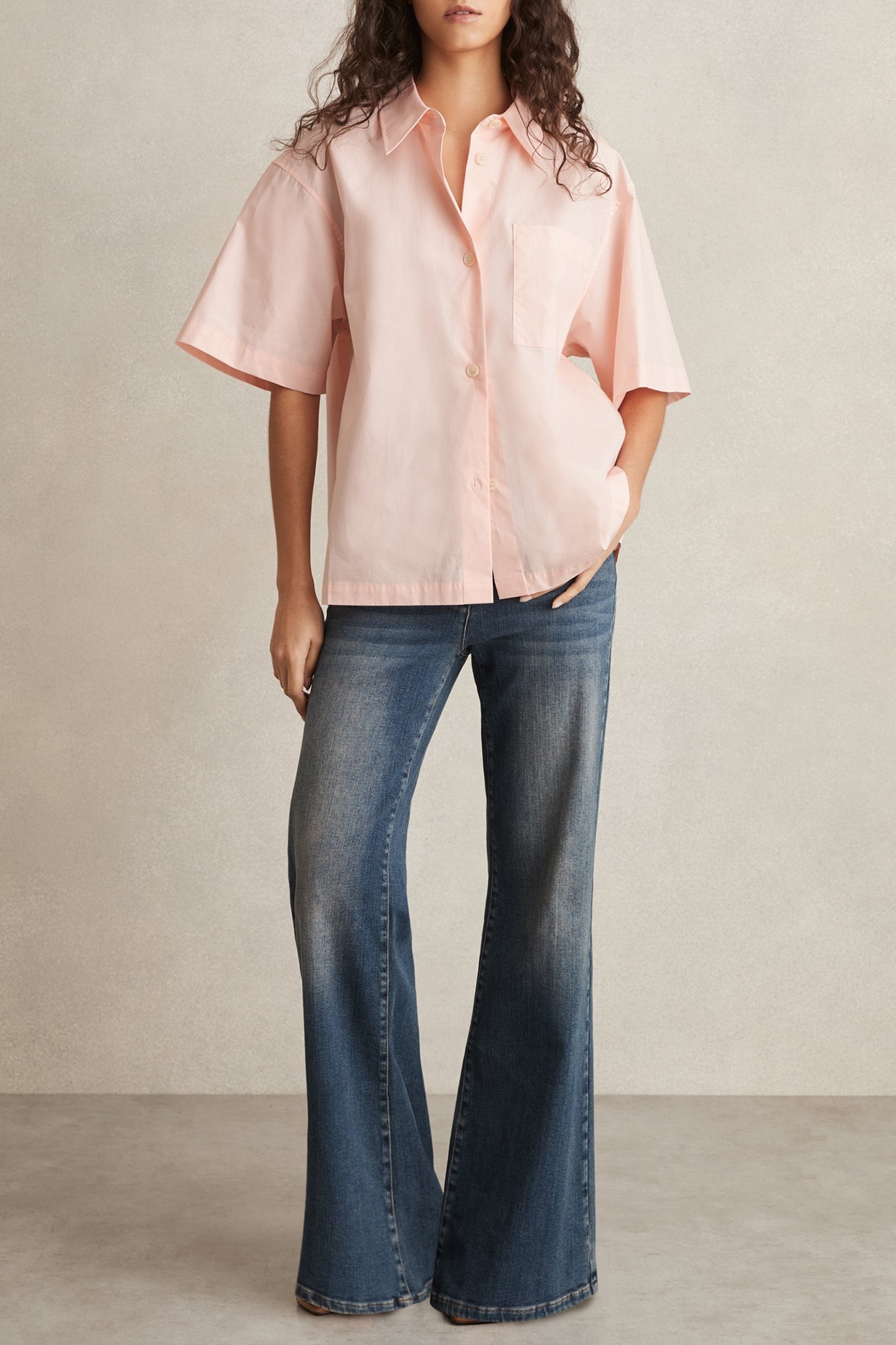 SHORTSLEEVE COTTON SHIRT CORAL 3