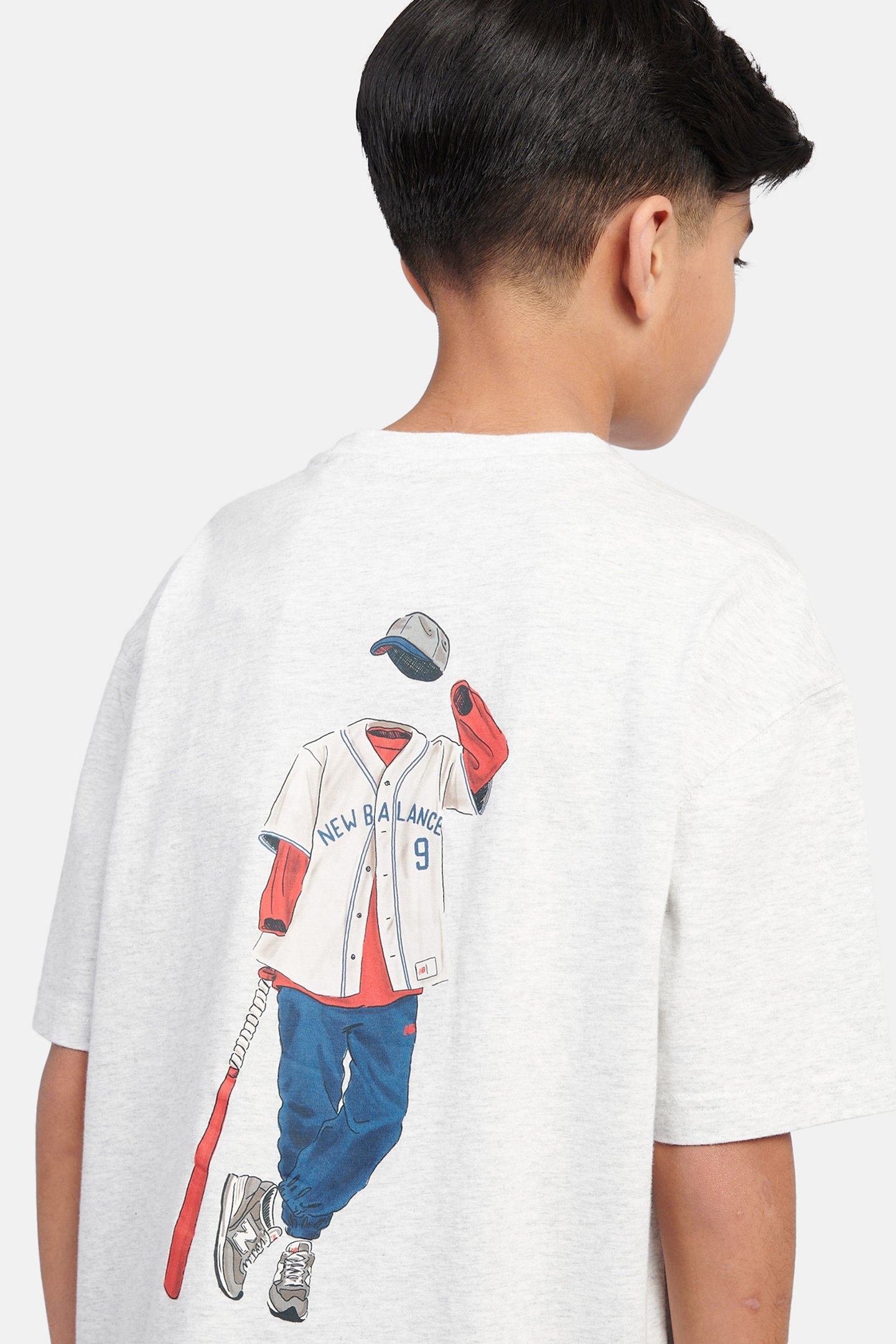 BOYS BASEBALL PLAYER BACK GRAPHIC TEE 8