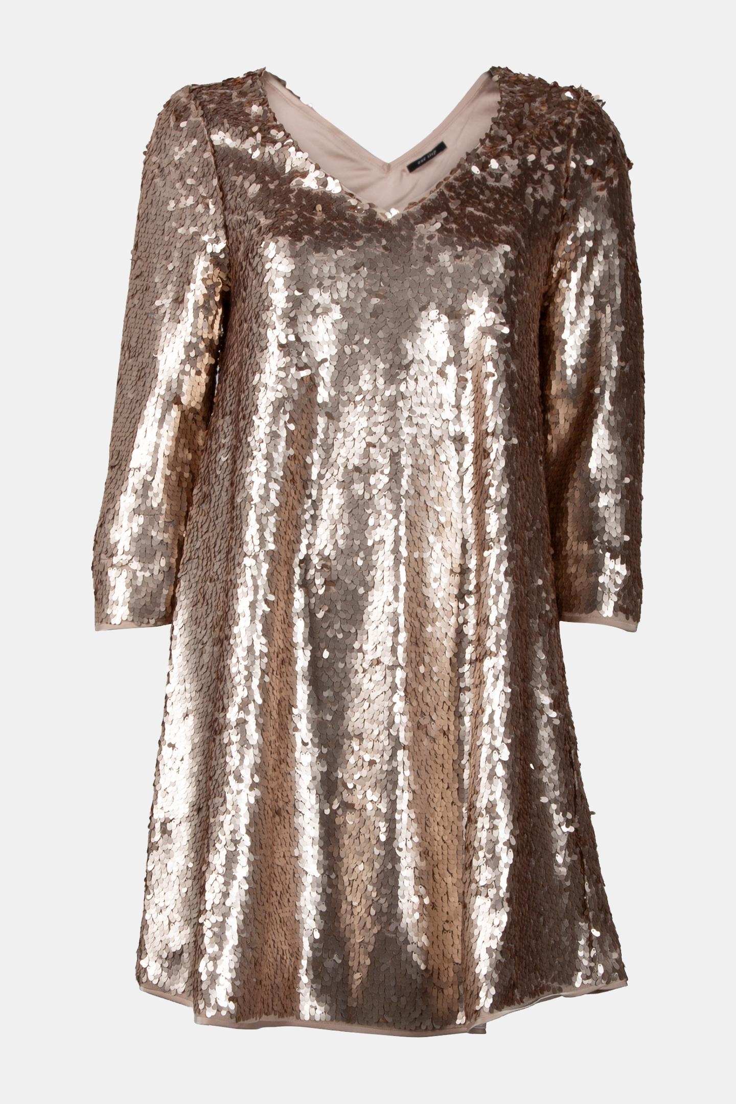 REYNIS - PLATINUM MAXI DRESS EMBROIDERED WITH SEQUINS 4