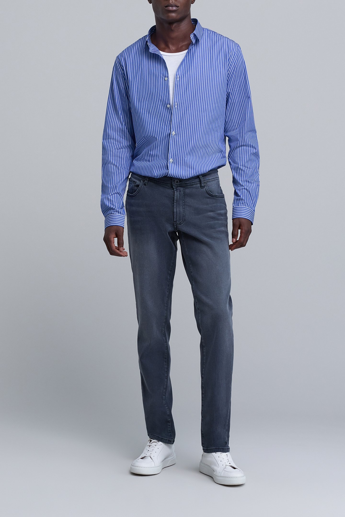 REGULAR COBALT STRIPE SHIRT COBALT 5