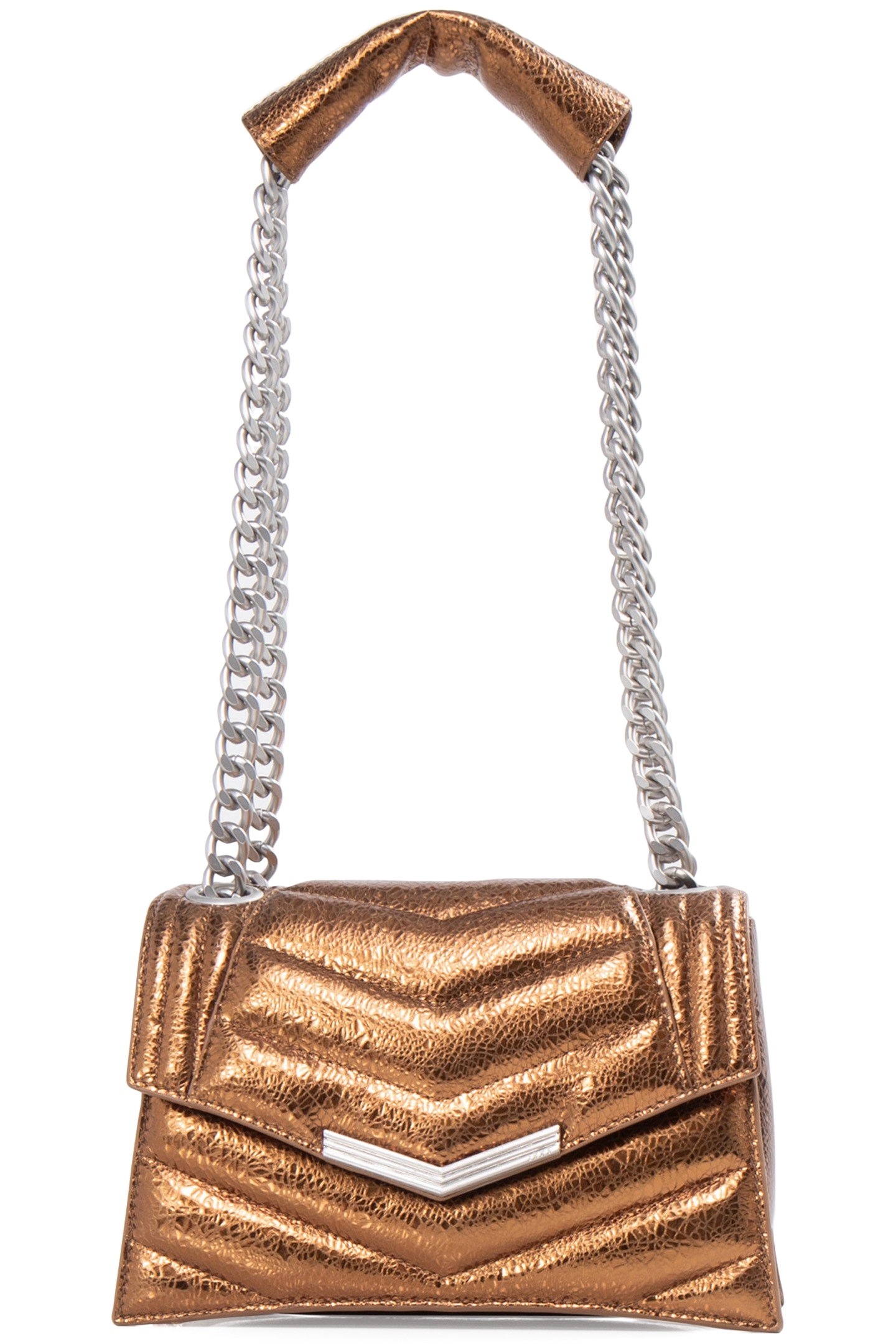 THE 1. BAG SEASONALS COPPER QUILTED LEATHER S BAG BRONZE 1