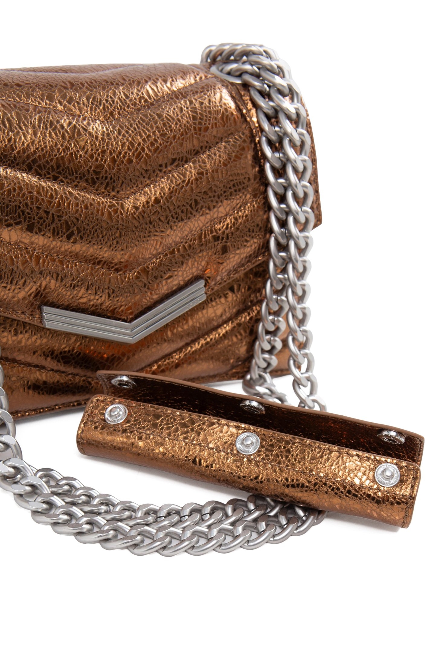 THE 1. BAG SEASONALS COPPER QUILTED LEATHER S BAG BRONZE 7