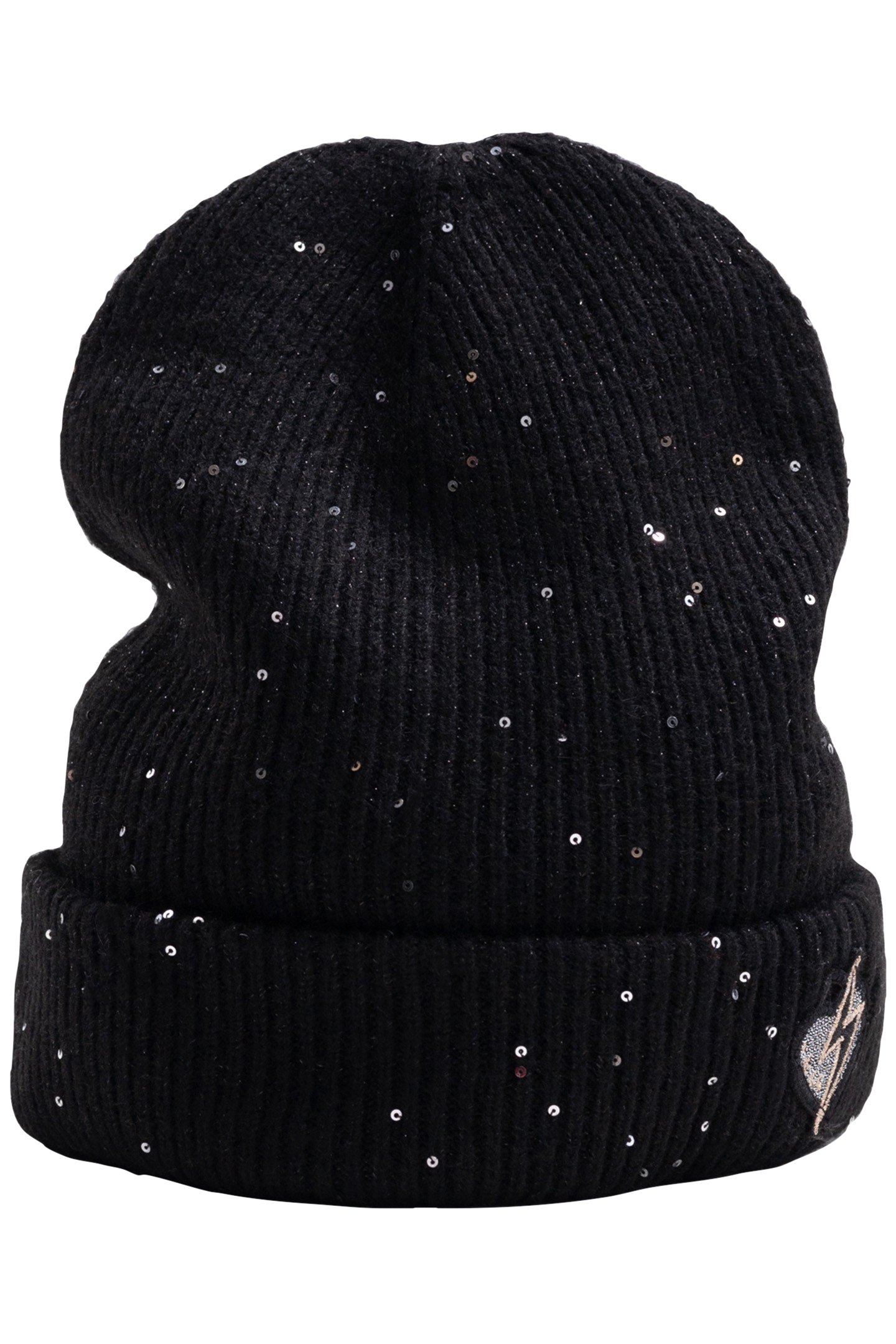 GIRL'S BLACK SEQUINED KNIT HAT 3