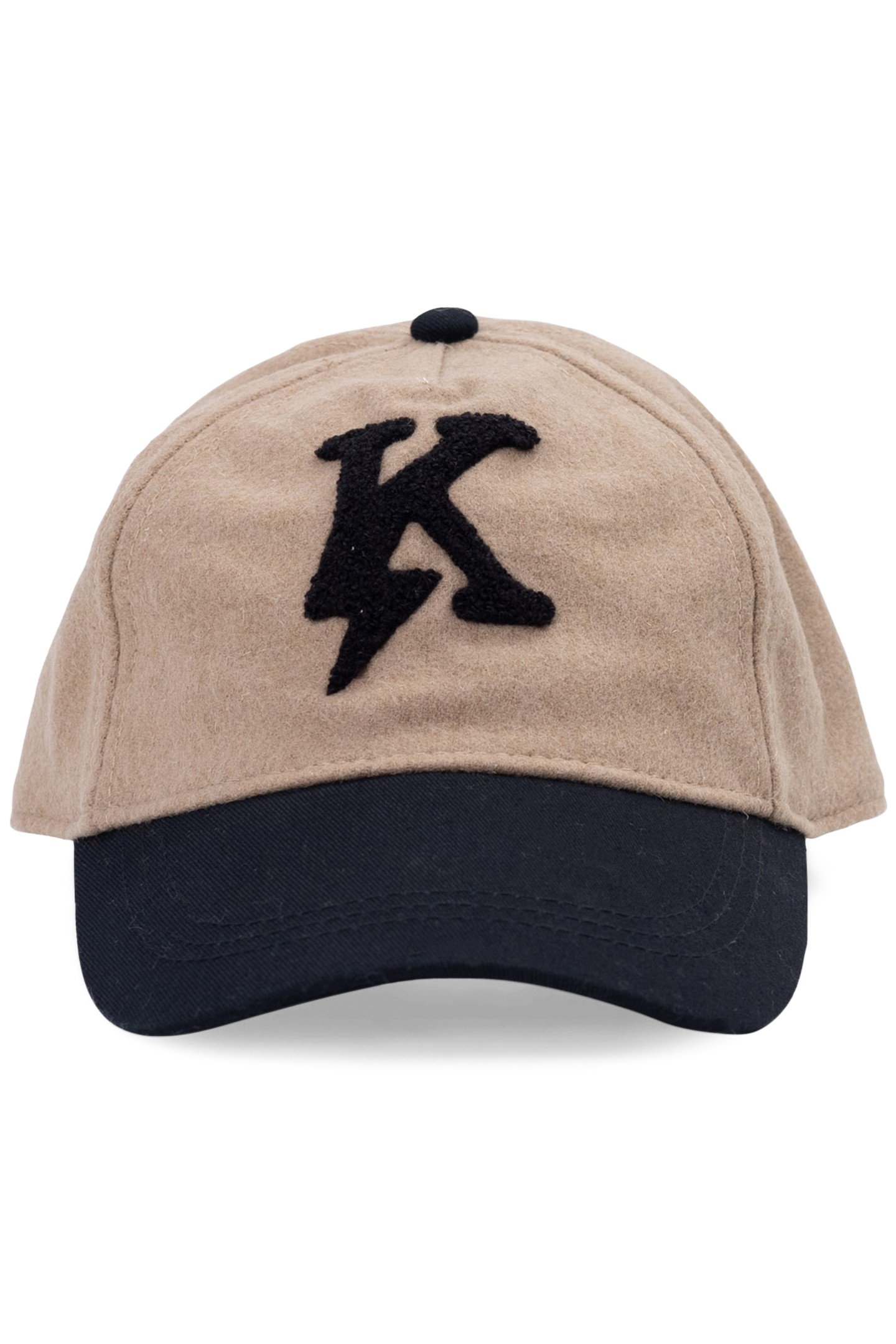 BOY’S CAMEL CAP WITH EMBROIDERED BOUCLETTE LIGHTNING-K 6