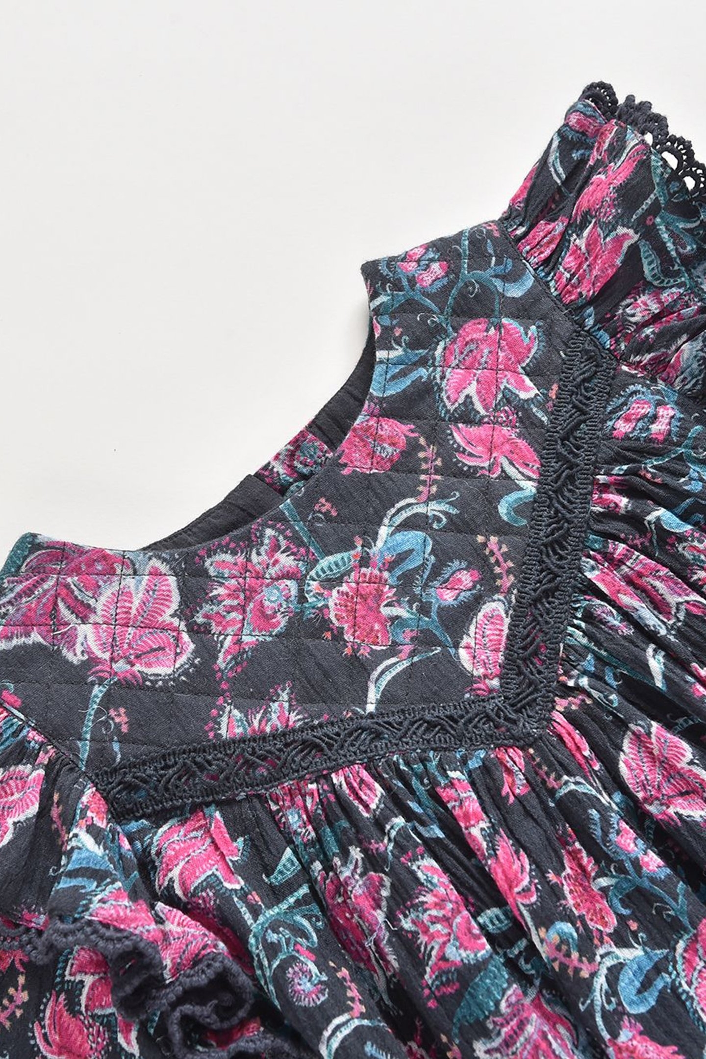 DRESS LARA CHARCOAL WILDFLOWERS 6