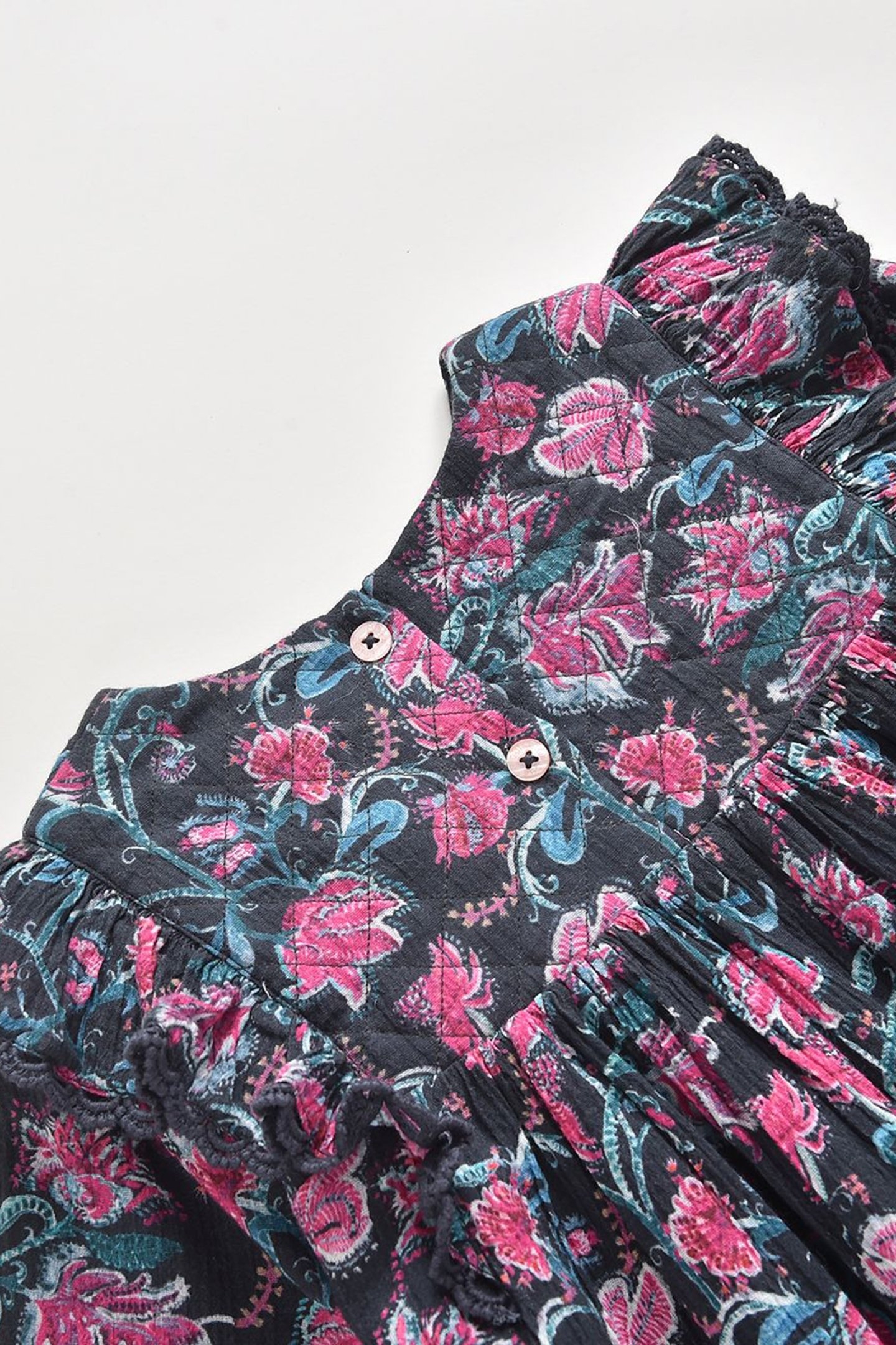 DRESS LARA CHARCOAL WILDFLOWERS 7