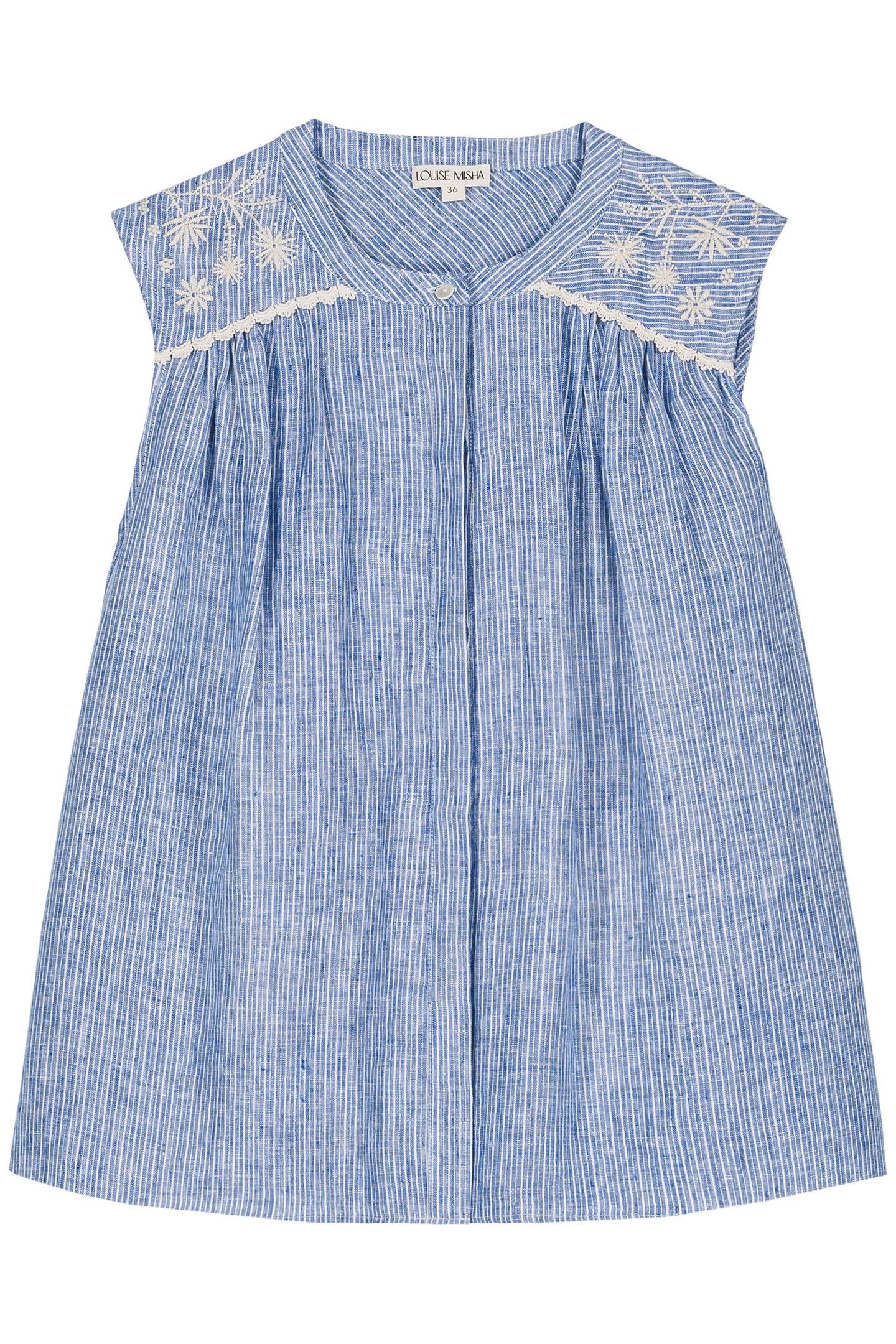 SHIRT DUNA WHITE - BLUE STRIPES 4