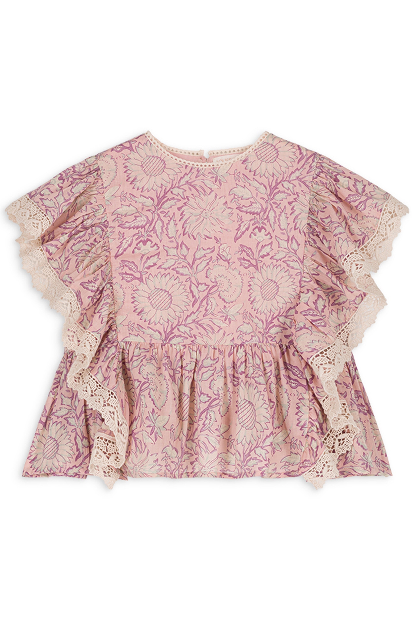 BLOUSE INES PINK DAISY GARDEN 2