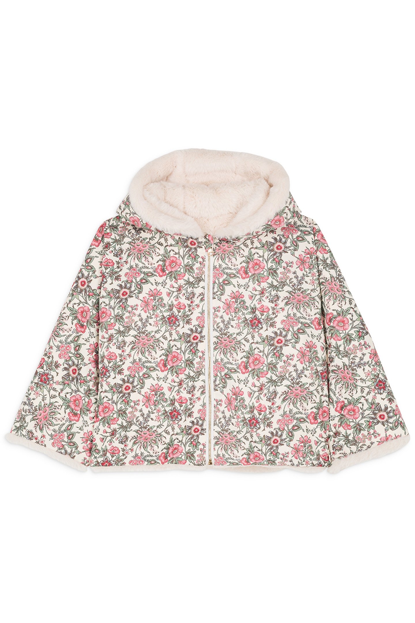 REVERSIBLE COAT FELVET IVORY ENCH FIELDS 3