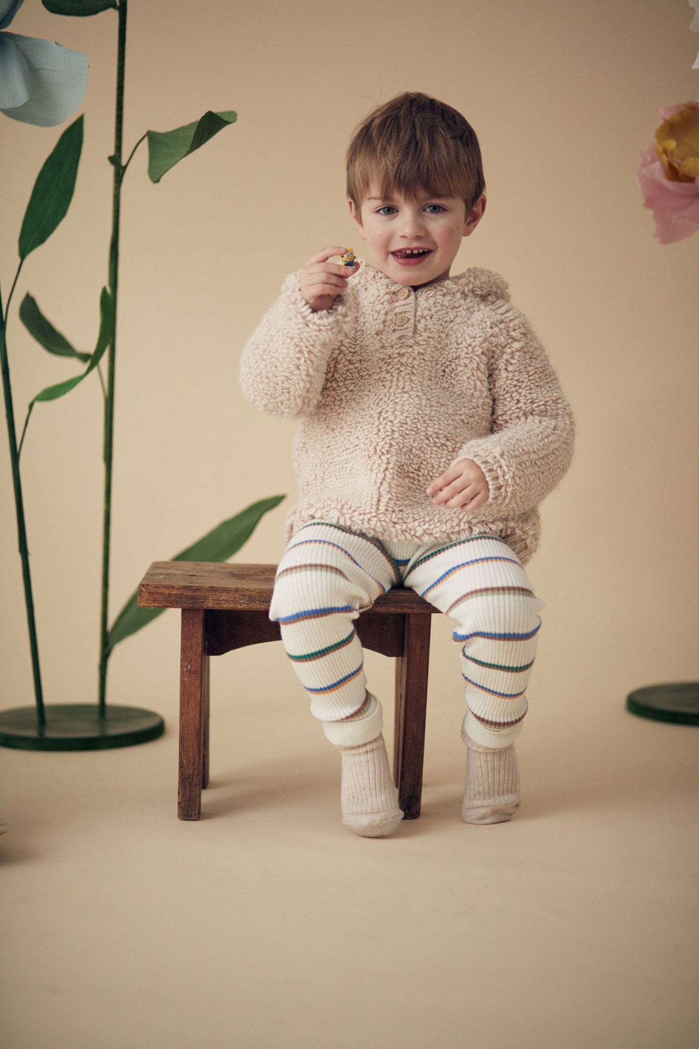 LEGGINGS LENI CREAM STRIPES 1