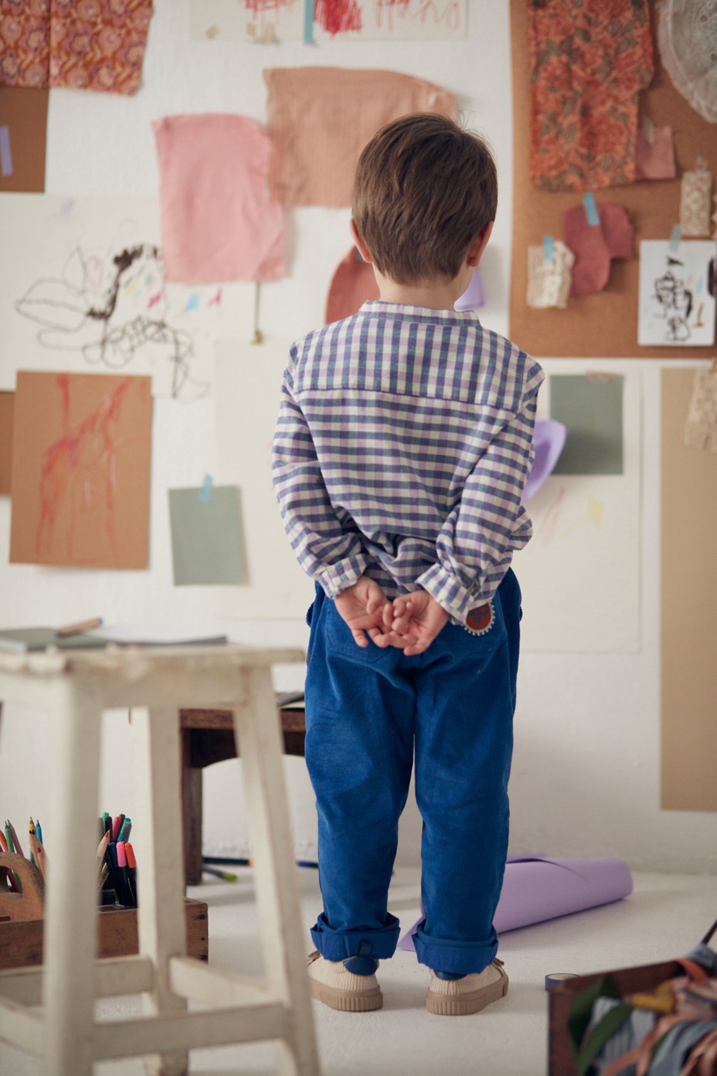 SHIRT AMOD BLUE & PURPLE CHECKS 2