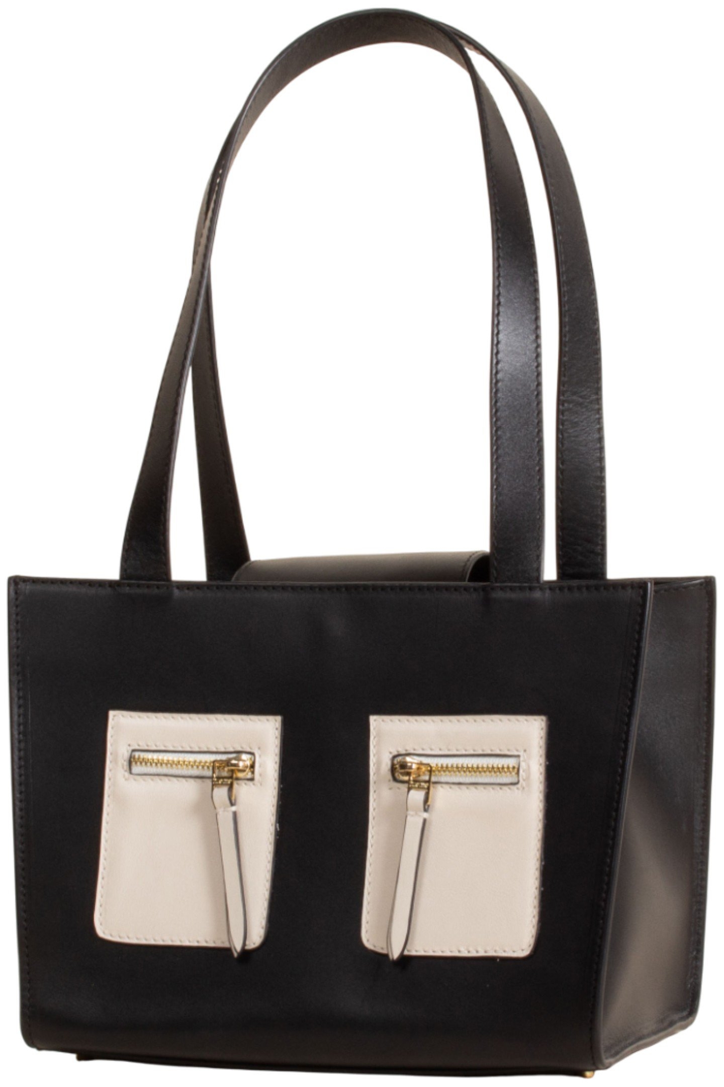 PANDA BAG SMALL LEATHER BLACK/SESAME 2