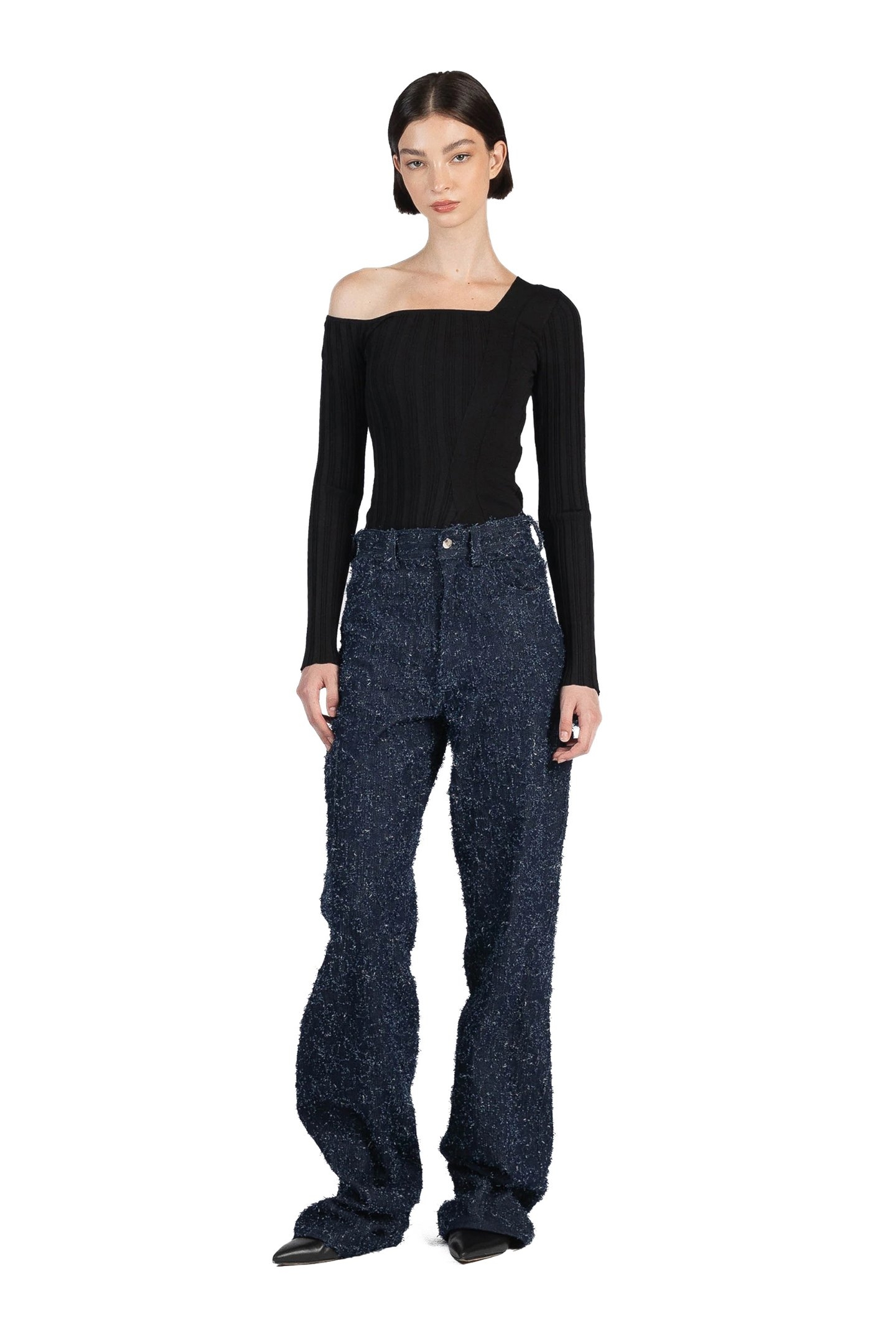 DENIM CARGO PANTS DARK BLUE 1