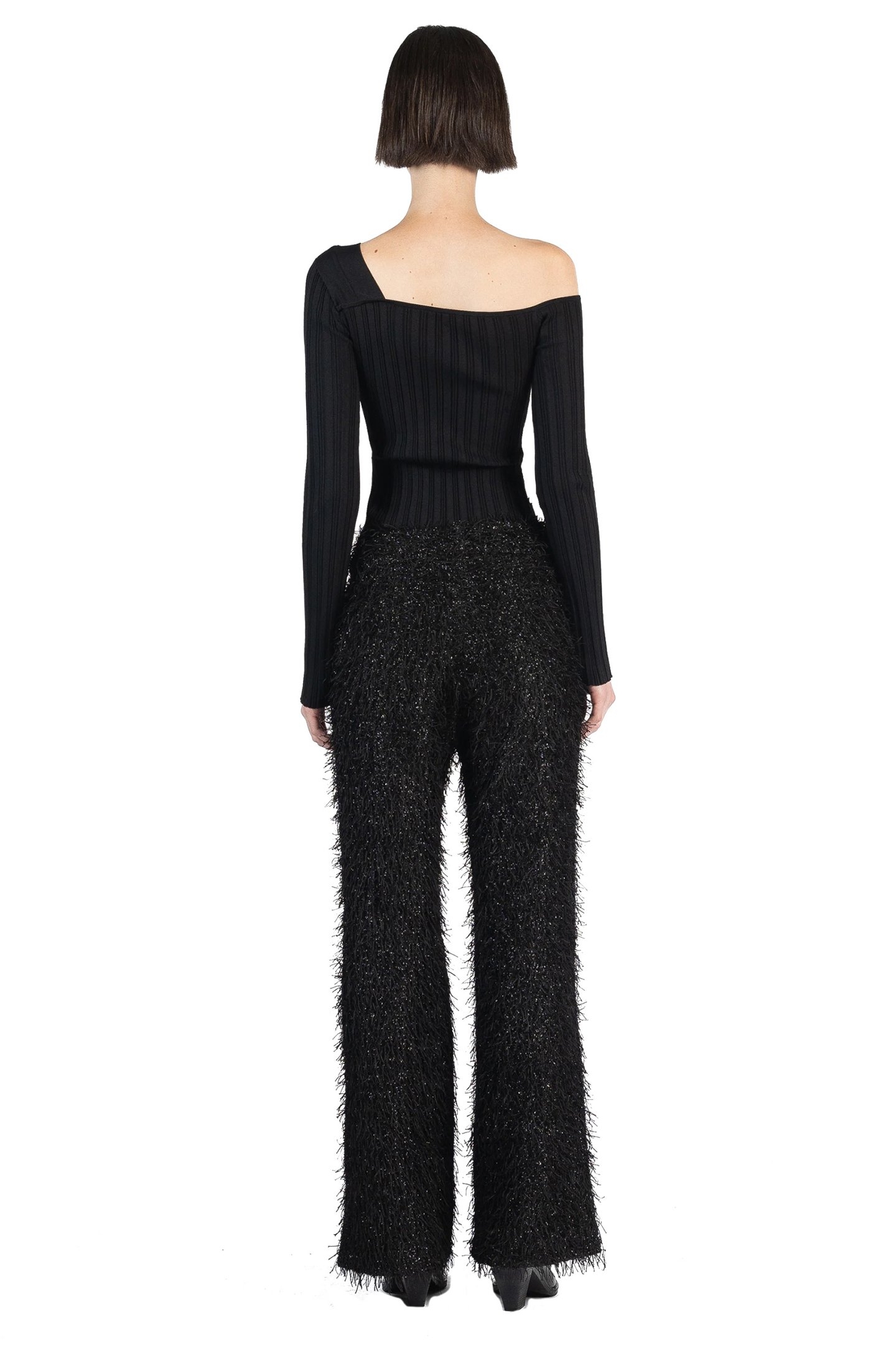 FITTED TAILORED TROUSERS BLACK 2