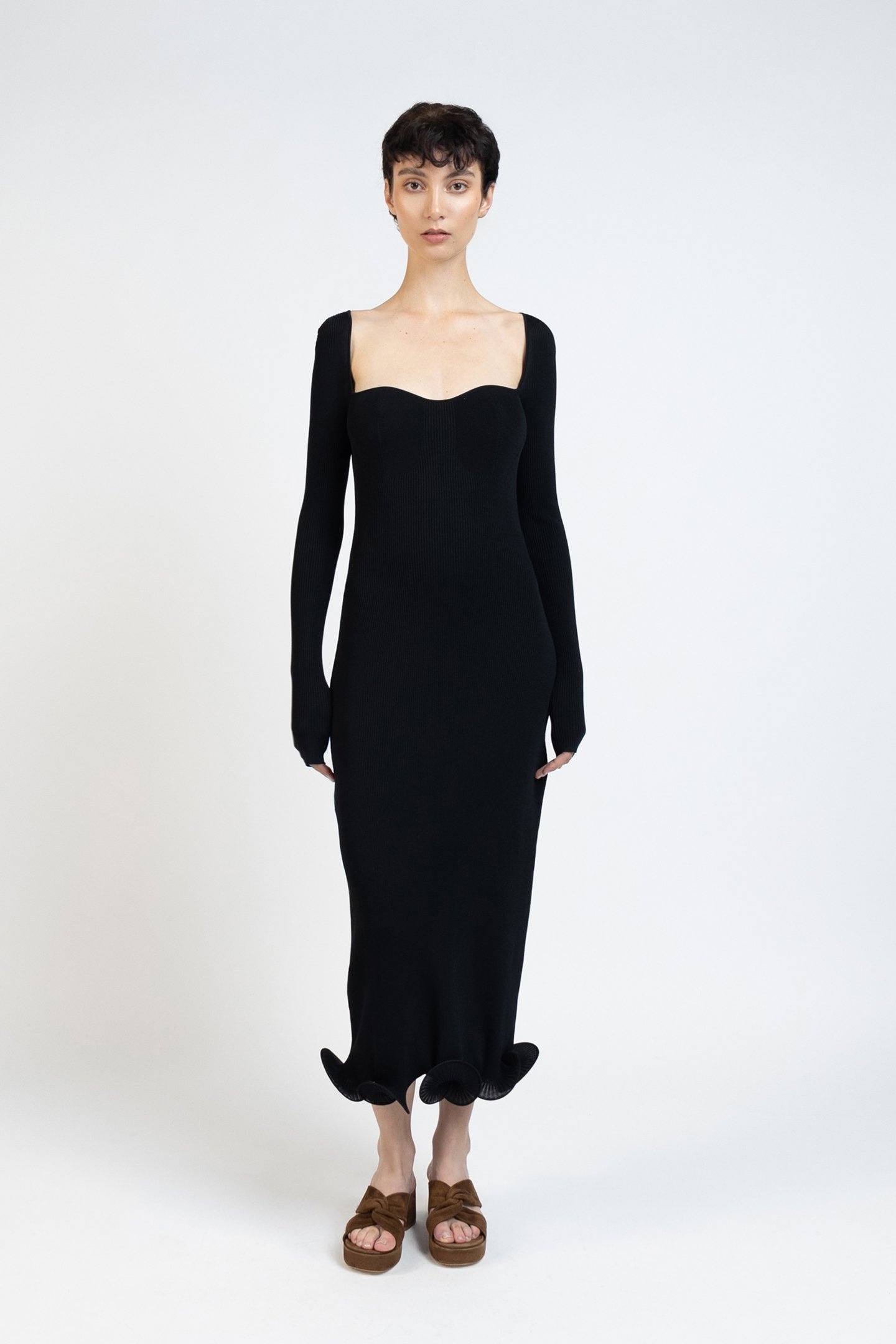 CORSET KNIT DRESS BLACK 1