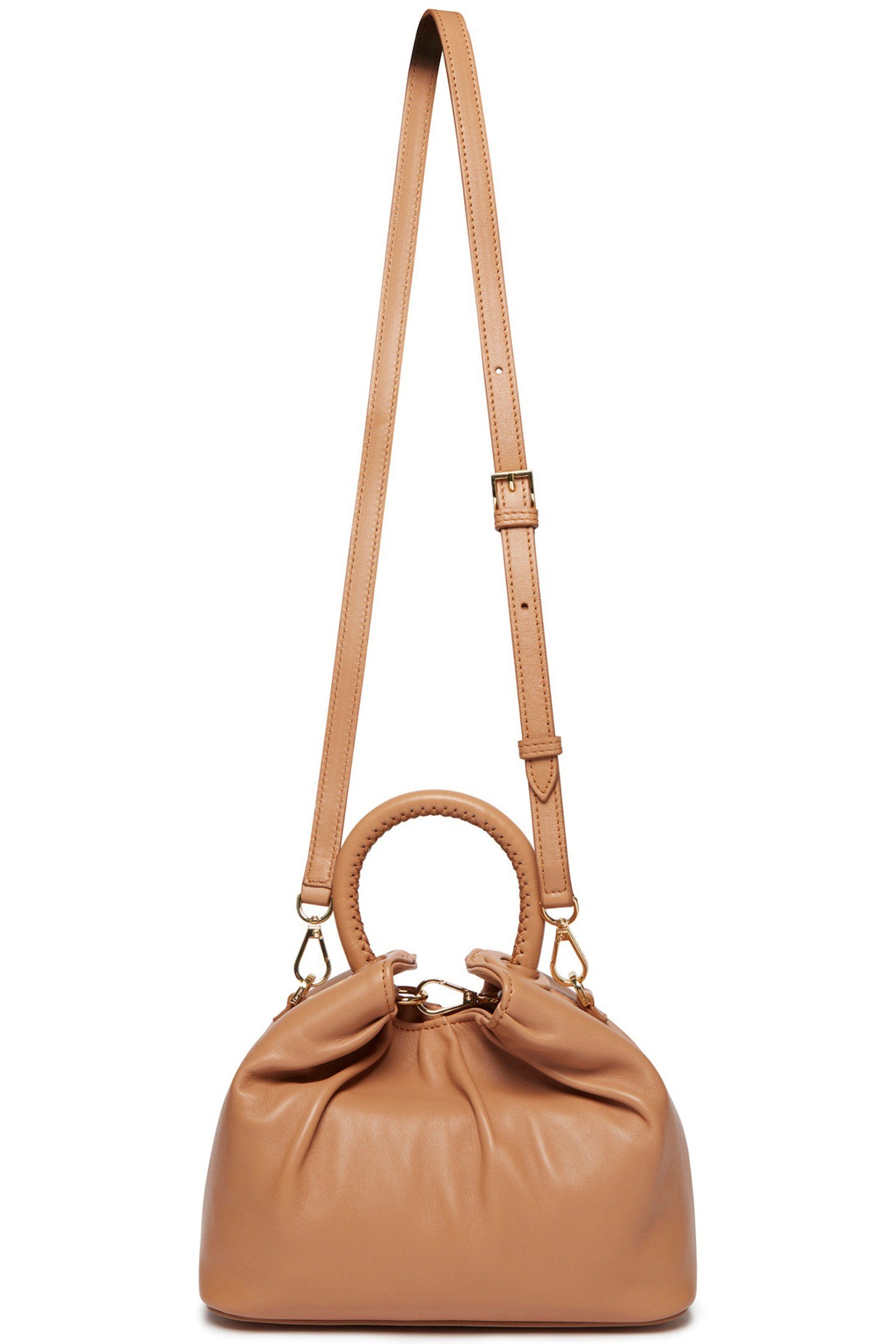 SMALL DUMPLING LEATHER CAMEL 2