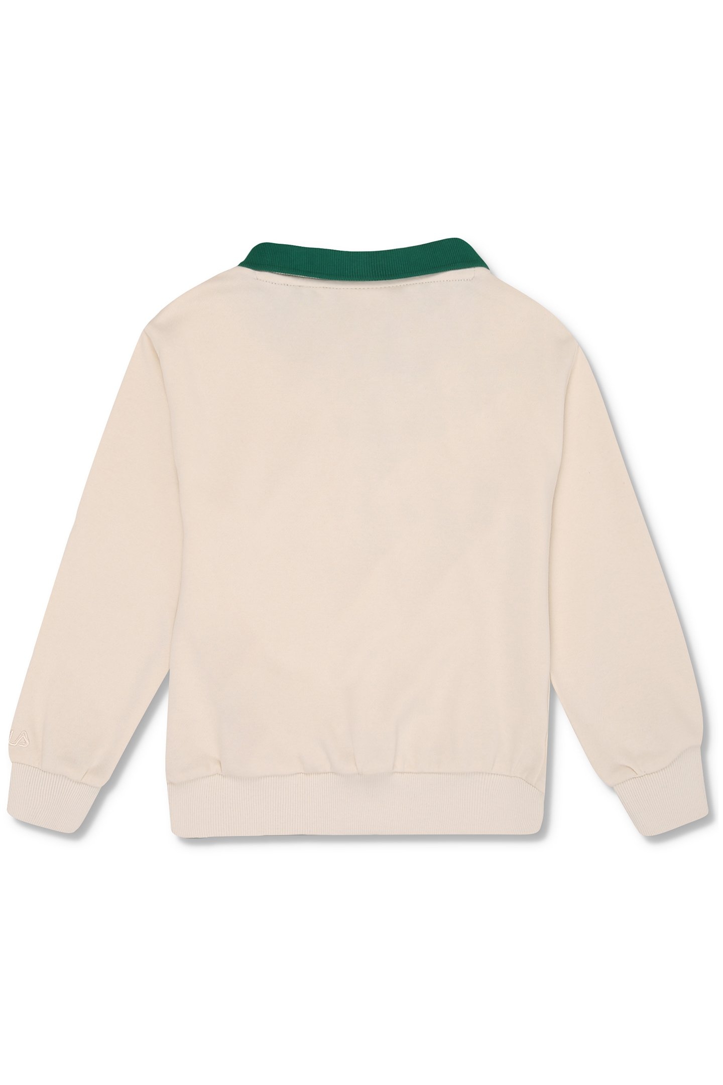 UNISEX PRAROLO REGULAR GRAPHIC POLO SWEATSHIRT EGRET 2