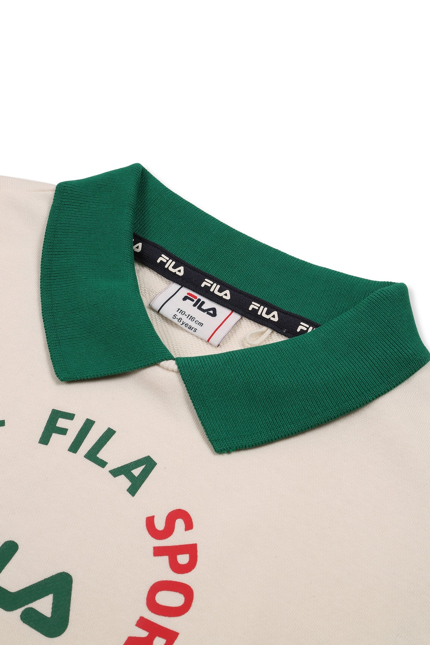 UNISEX PRAROLO REGULAR GRAPHIC POLO SWEATSHIRT EGRET 3