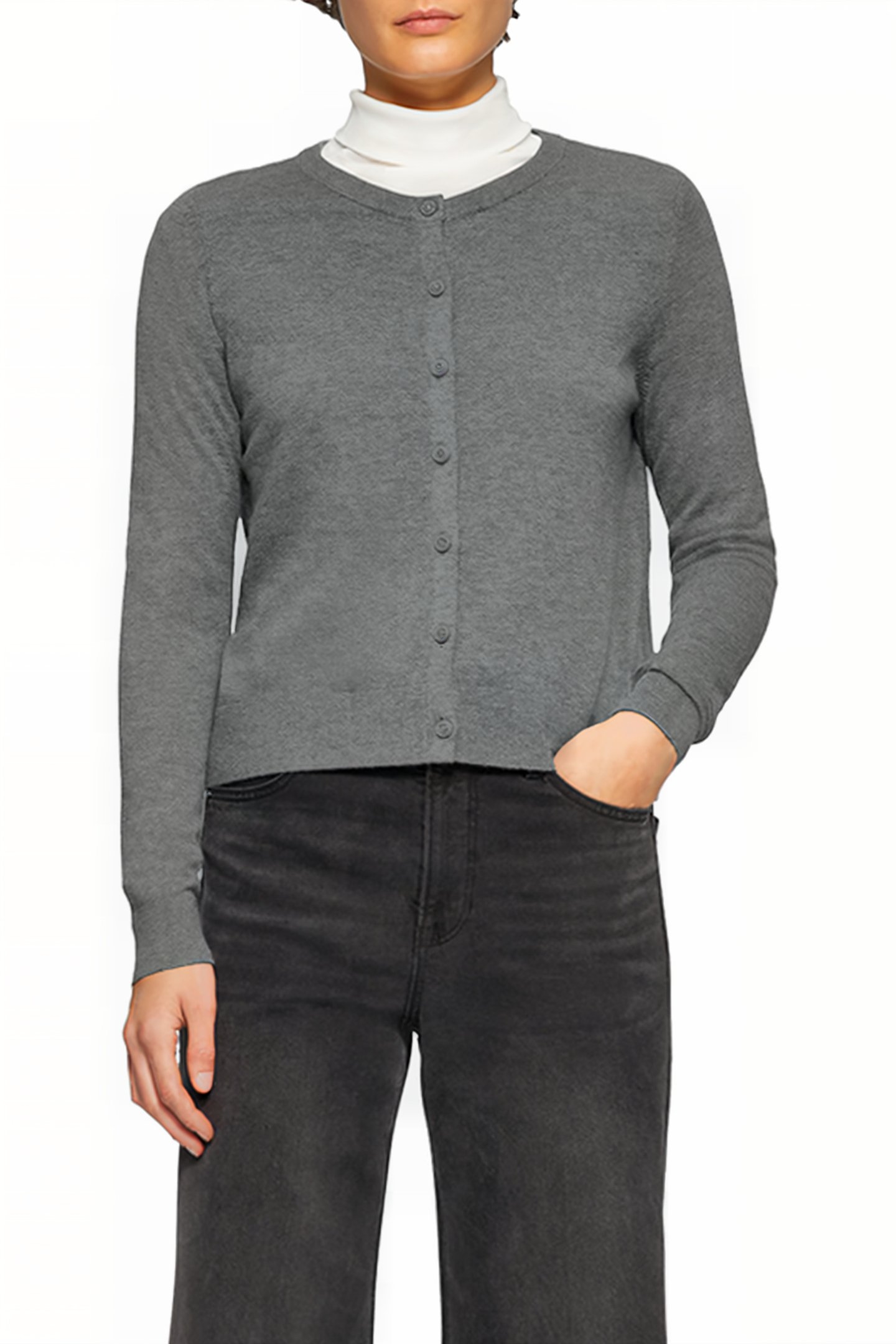 S.OLIVER CARDIGAN GREY/BLACK 1