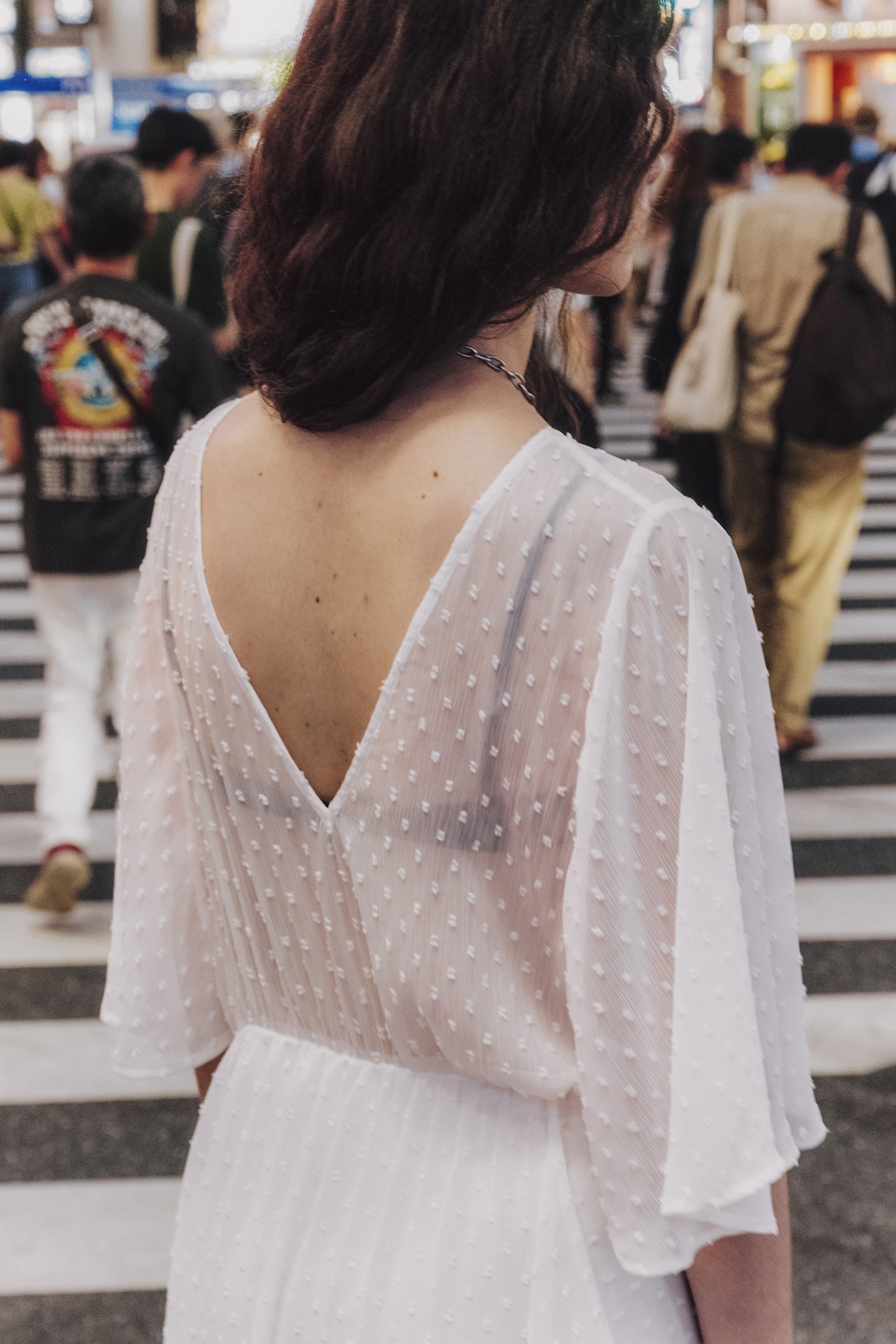 THE WHITE LONG RUFFLE DRESS 2