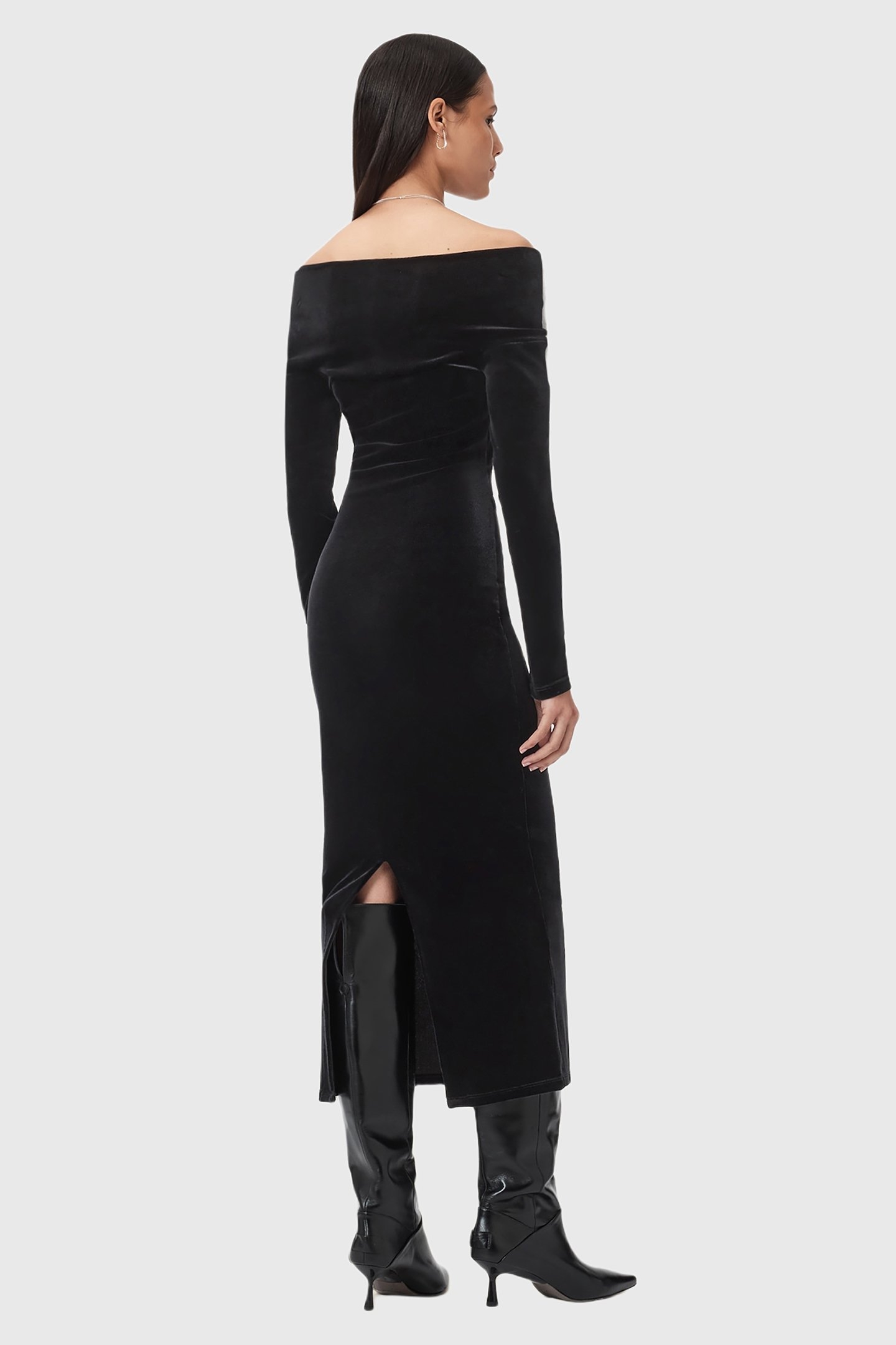 DELTA VELVET DRESS BLACK 6