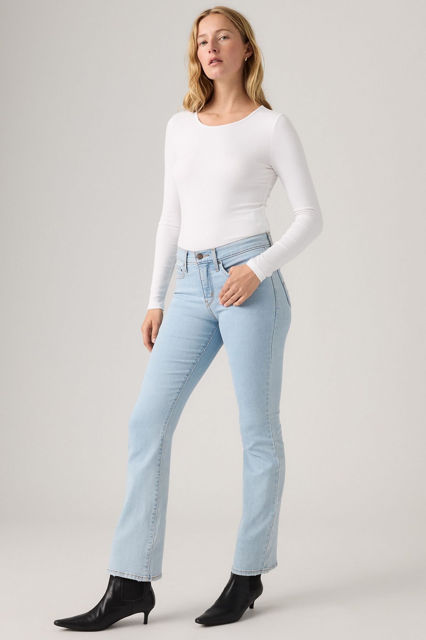 315 SHAPING BOOTCUT JEANS MED INDIGO 2