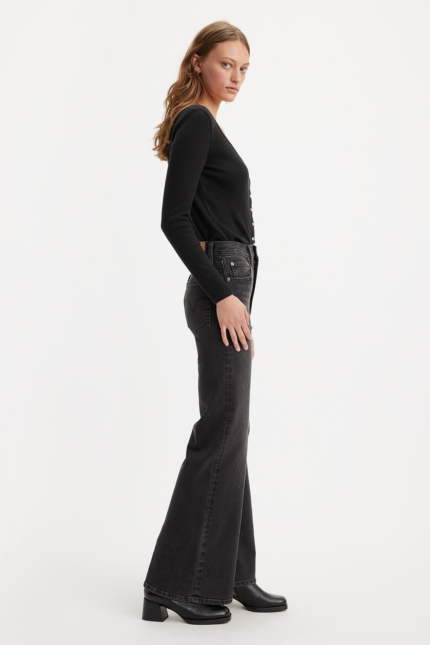 RIBCAGE BELL JEANS BLACK 4