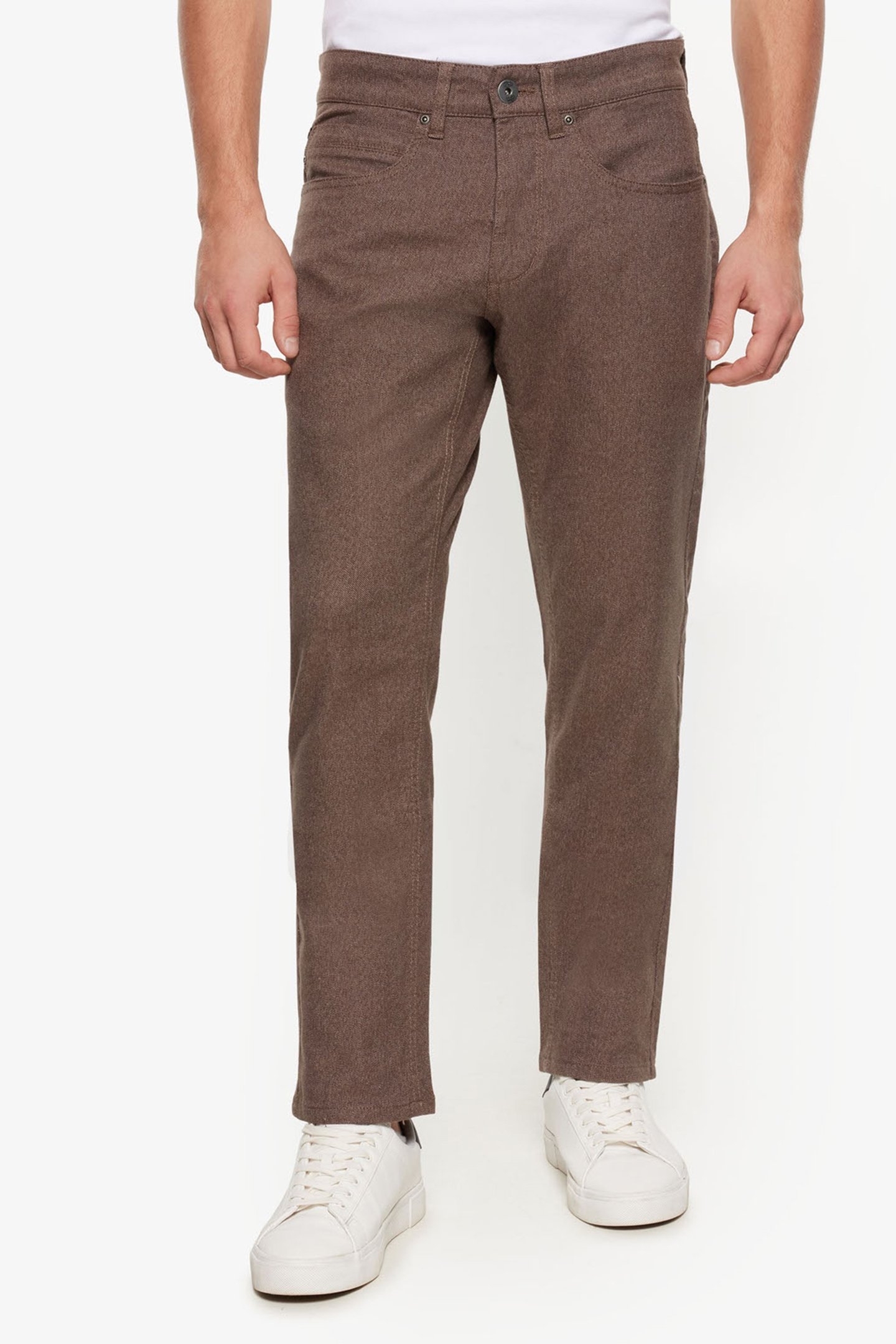 ODAMSI WOOL LOOK PANTS CHOCOLAT B 1