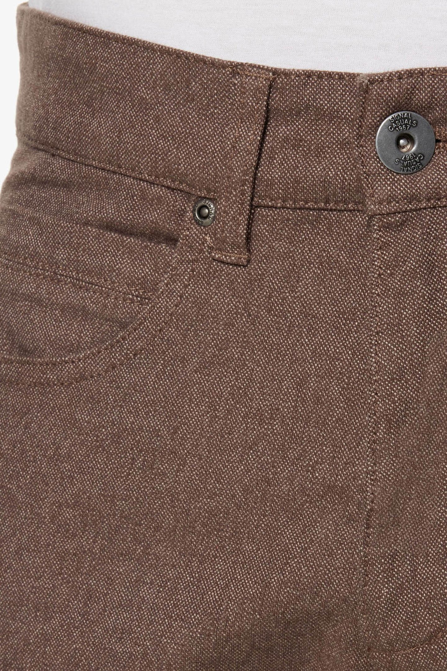 ODAMSI WOOL LOOK PANTS CHOCOLAT B 6