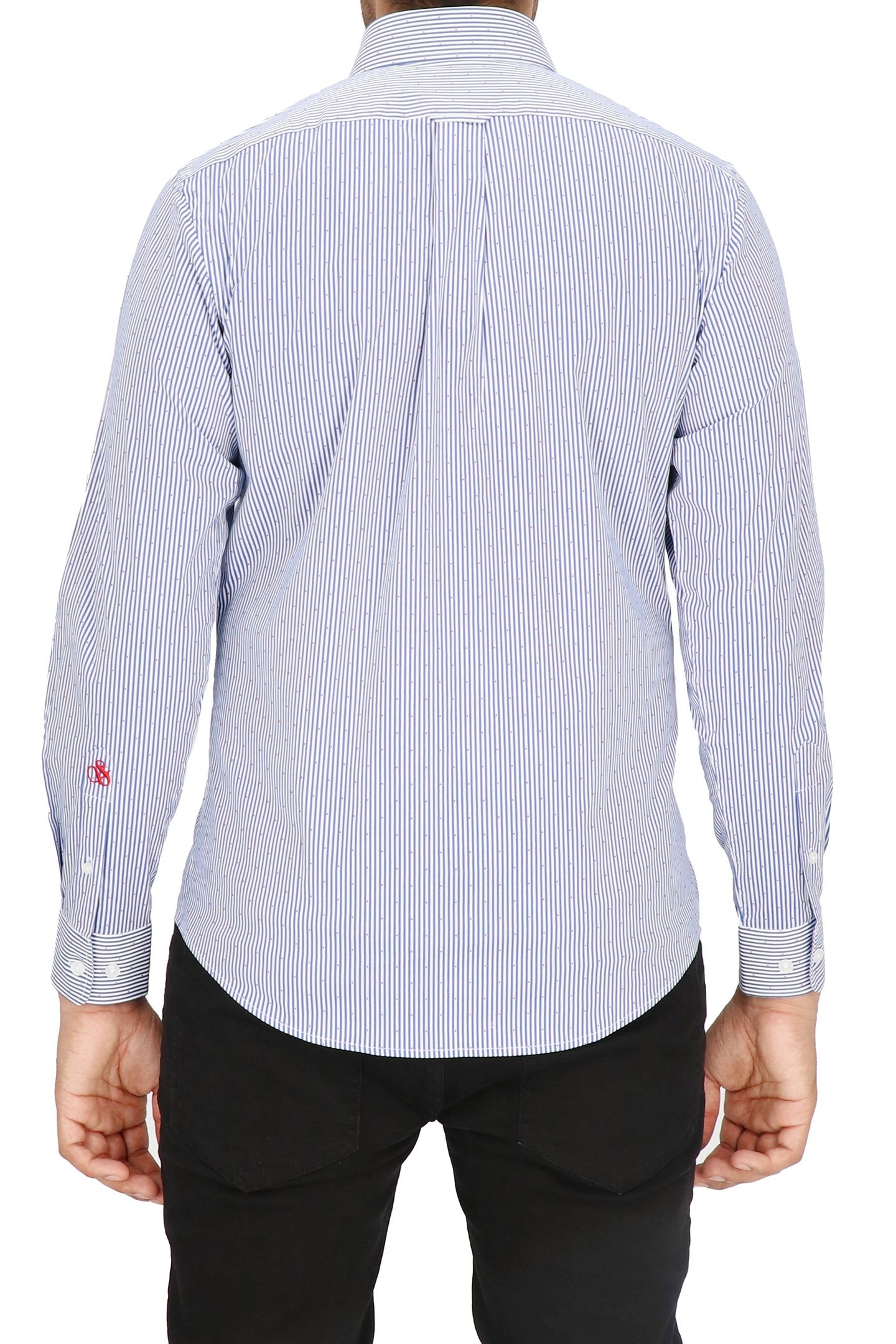 DRESS SHIRT WHITE/NAVY 2