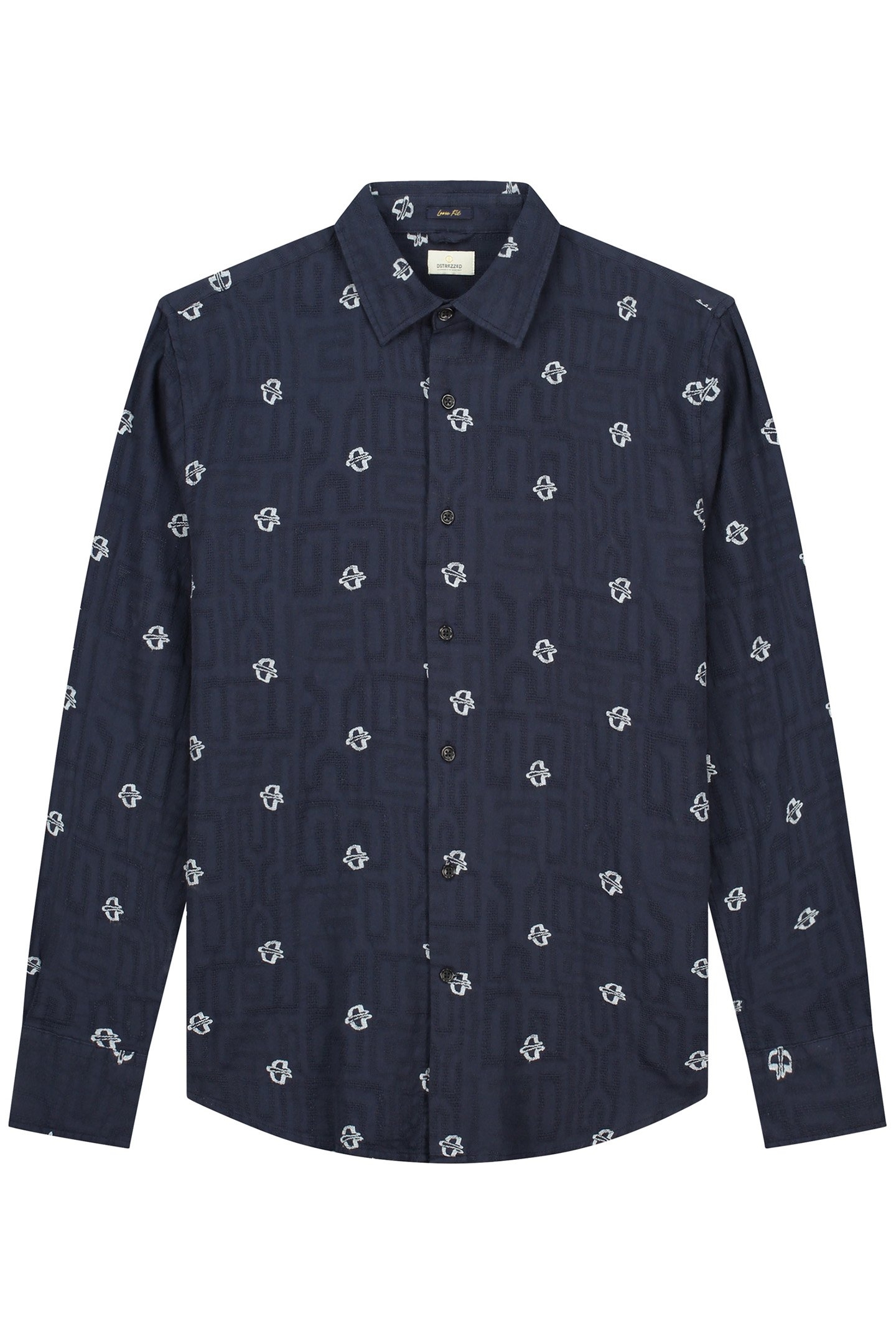 DS_THOMAS JACQUARD SHIRT COLLEGIATE BLUE 4