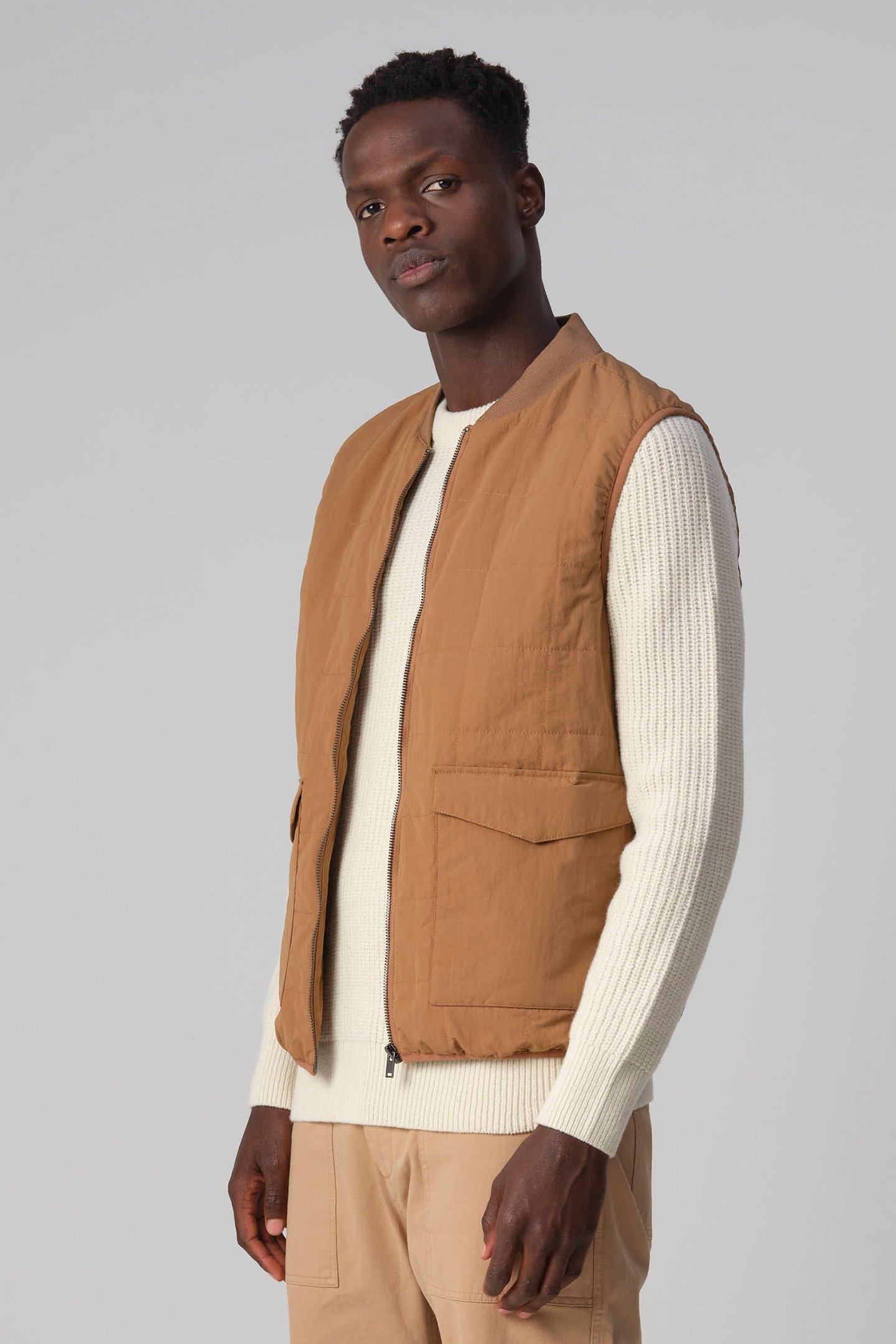 J.C. RAGS RAFE BODYWARMER TOASTED COCONUT 3