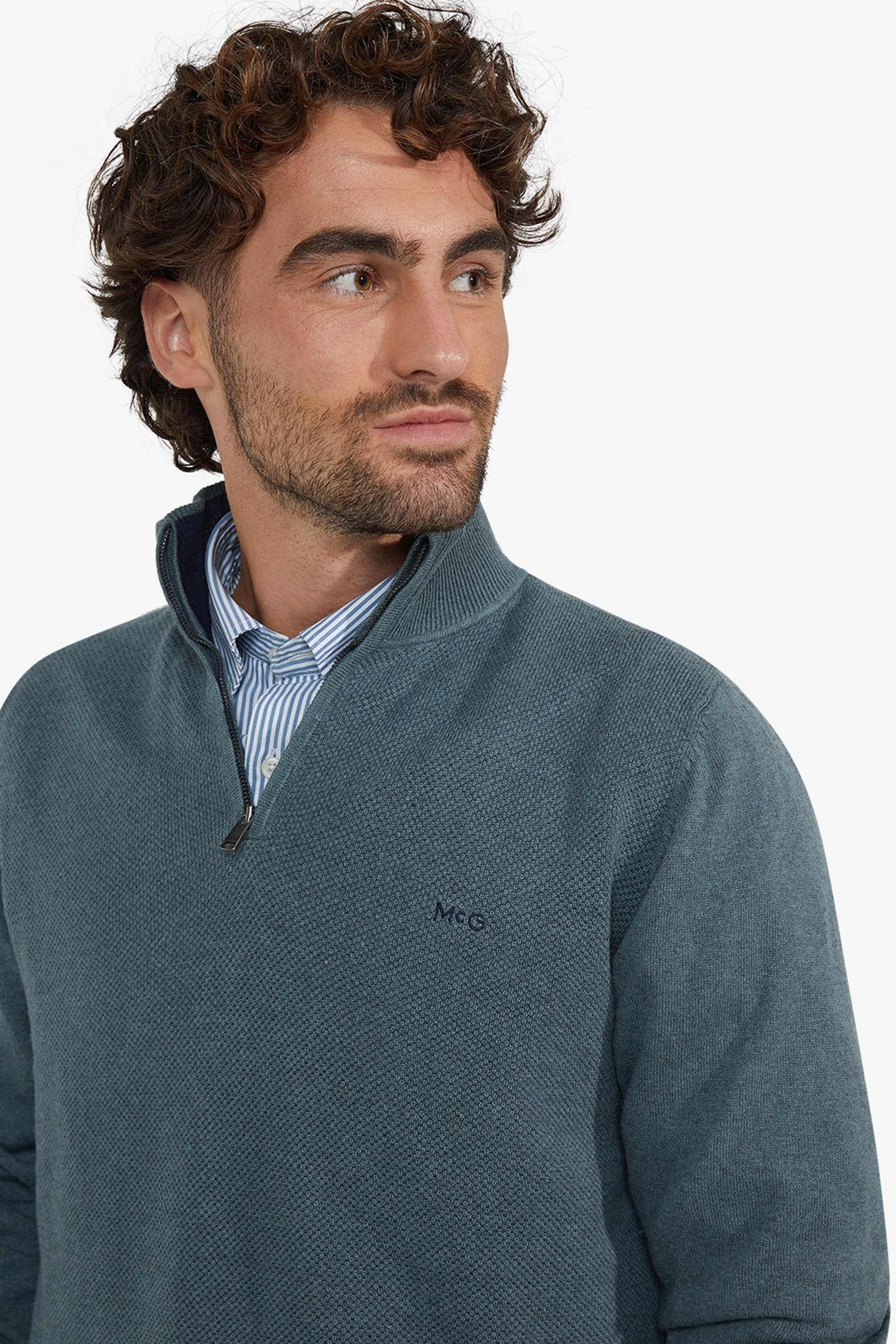 ZIP MOCK SWEATER WINTER SAGE 4